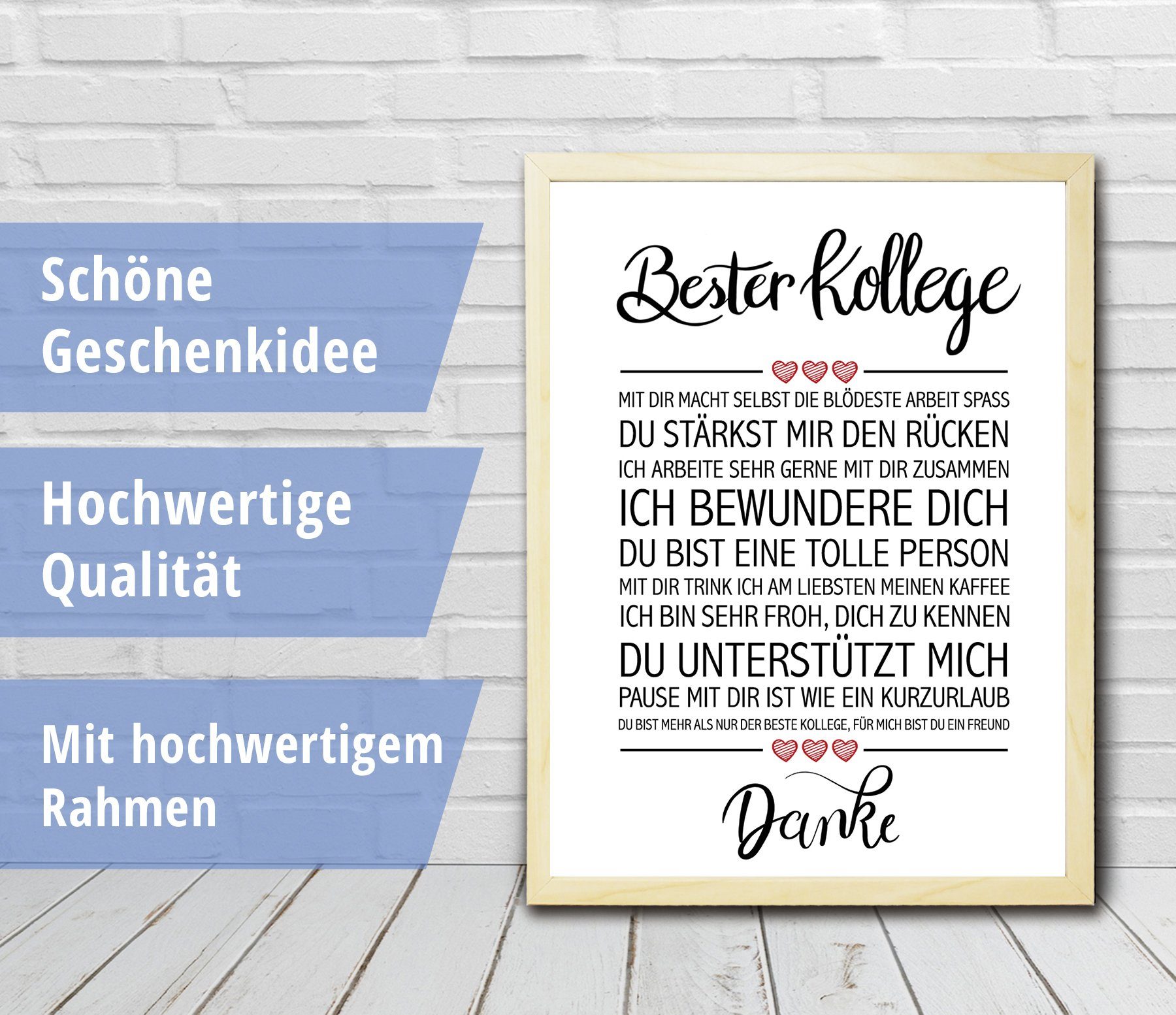 Close Up Kunstdruck Bester Kollege gerahmter günstig online kaufen