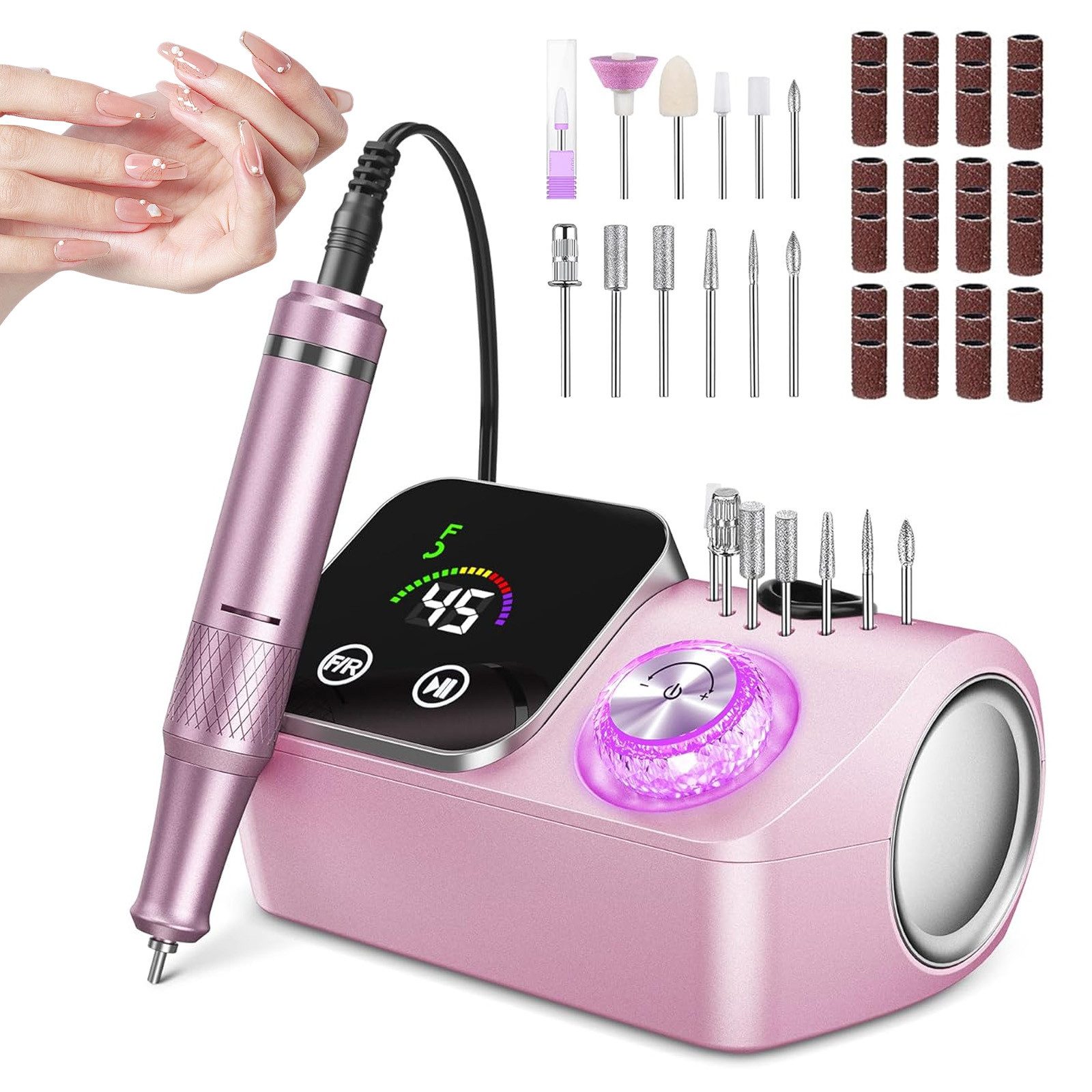 AKKEE Maniküre-Pediküre-Set Elektrischer Nagelfeile