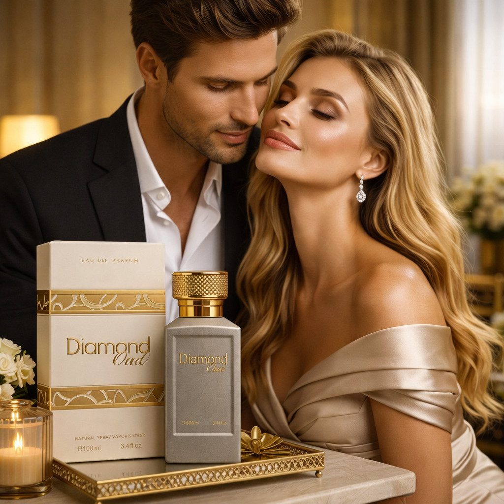 Attar & Co London Eau de Parfum Diamond Oud Classic & Intense Unisex, Orientalisch-Holzig 100 ml, 1-tlg., Hergestellt in England, Bergamotte, Zedernholz, Patchouli-Essenz