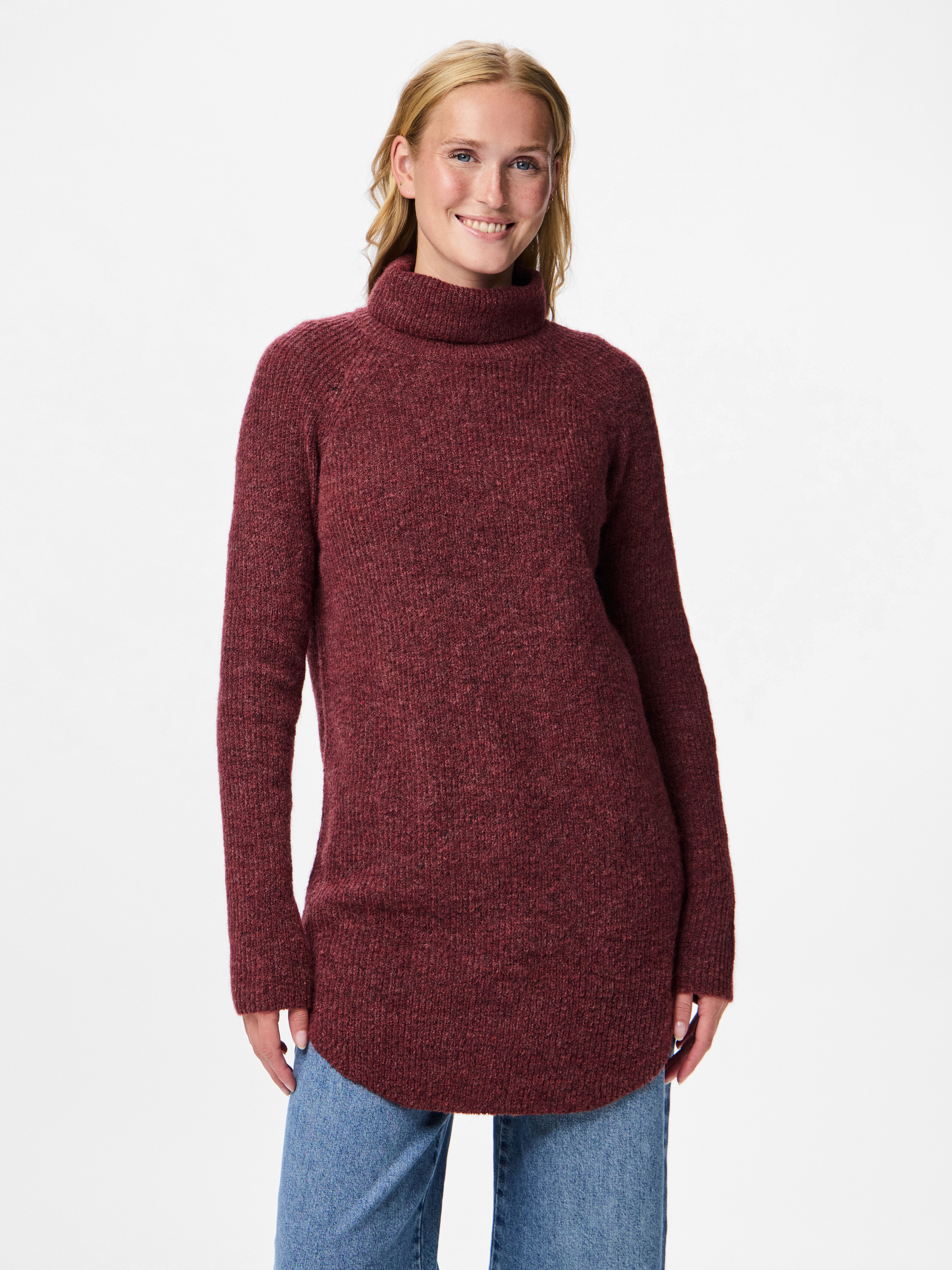 pieces Rollkragenpullover PCELLEN LS LONG KNIT günstig online kaufen