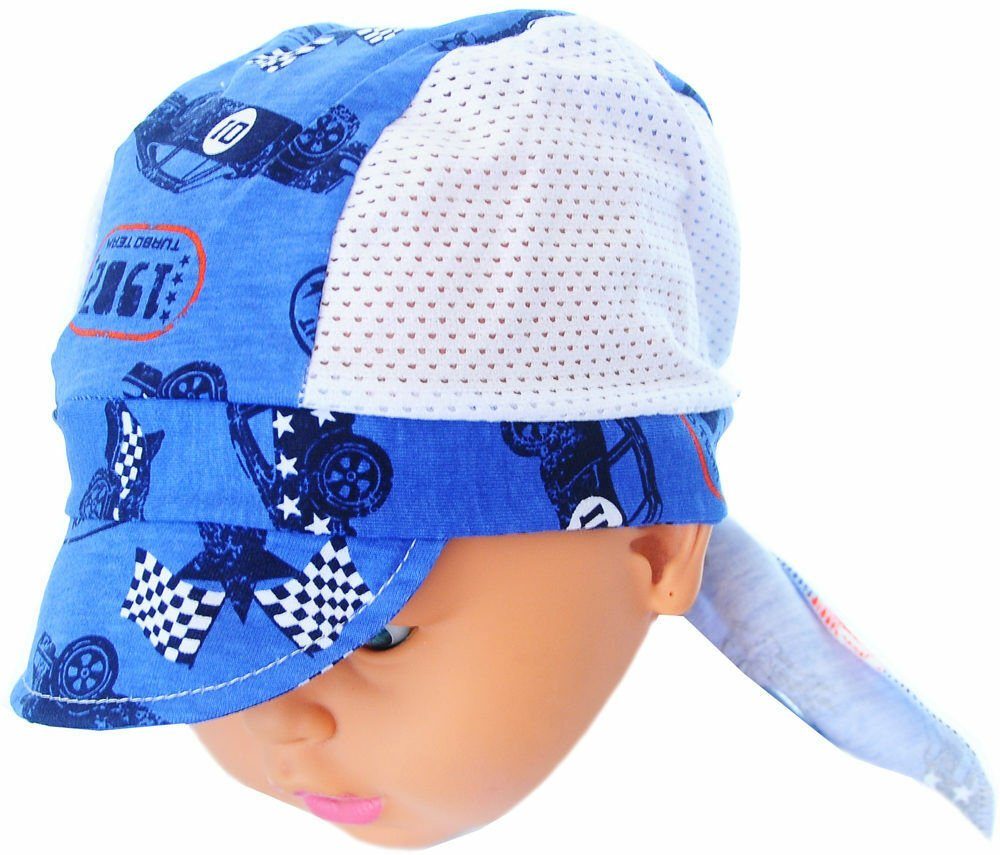 La Bortini Kopftuch Kopftuch Baby und Kinder Kopftuch Bandana 42 44 46 48 Sommer Mütze, aus Baumwolle, gemustert, in Blau