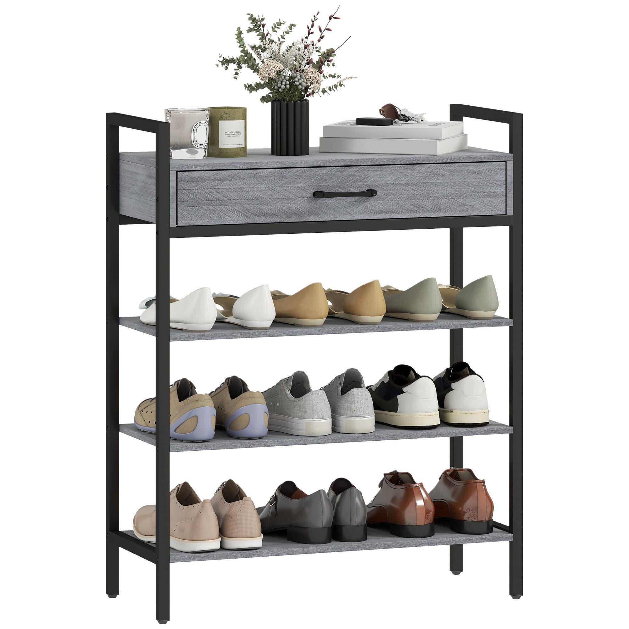HOMCOM Schuhregal, 4-stufiges 1-tlg., Flurregal für günstig online kaufen