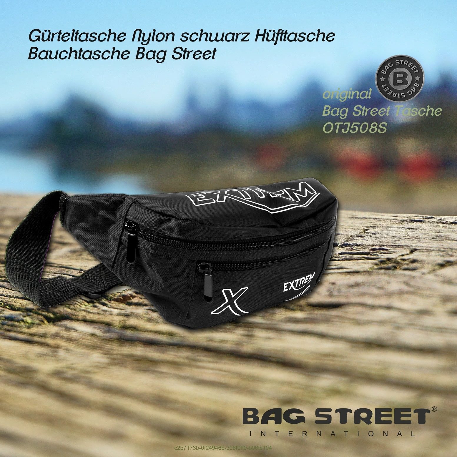 BAG STREET Gürteltasche Bag Street Damen Herren Gürteltasche (Gürteltasche), Damen, Herren, Jugend Gürteltasche Nylon, schwarz ca. 12cm hoch