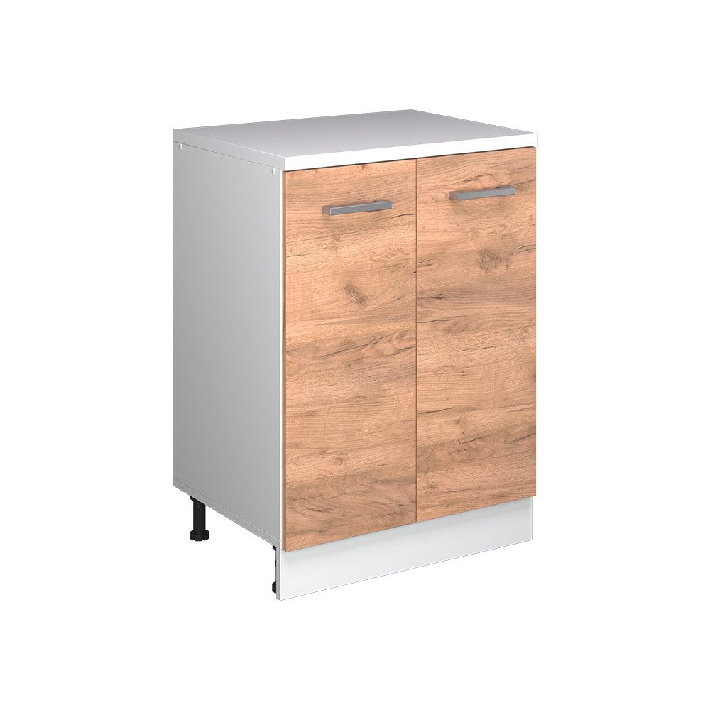 Vicco Kommode Rion, Goldkraft Eiche/Weiß, 60 x 46 cm ohne Schräge mit 2 Türen (1 St)