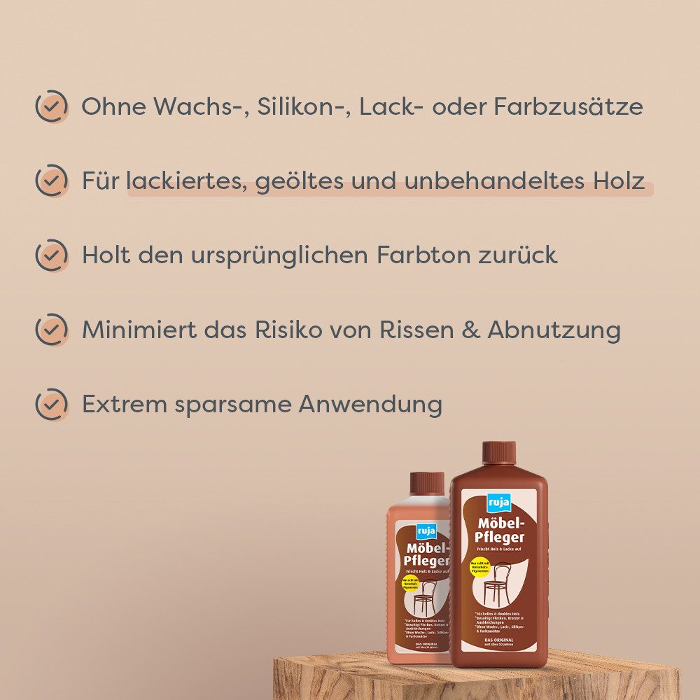 ruja Möbel-Pfleger Holzpflegeöl (Reinigung & Pflege in einem Produkt) günstig online kaufen