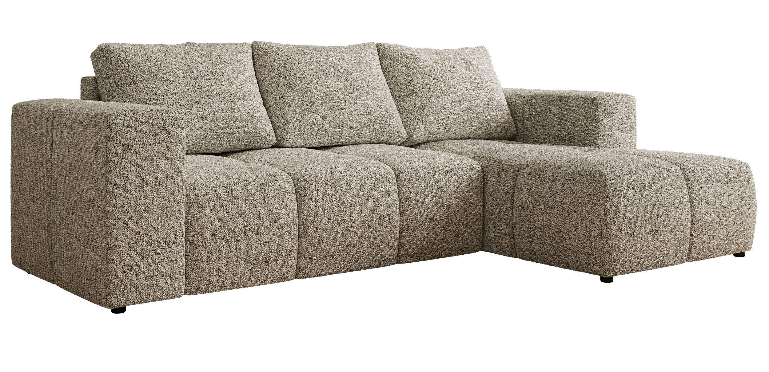 MKS MÖBEL Ecksofa MONIVA, Set, Gepolsterte Eckcouch, Wellenfedern, HR35-Schaum, L-form, Schlaffunktion, Bettkasten