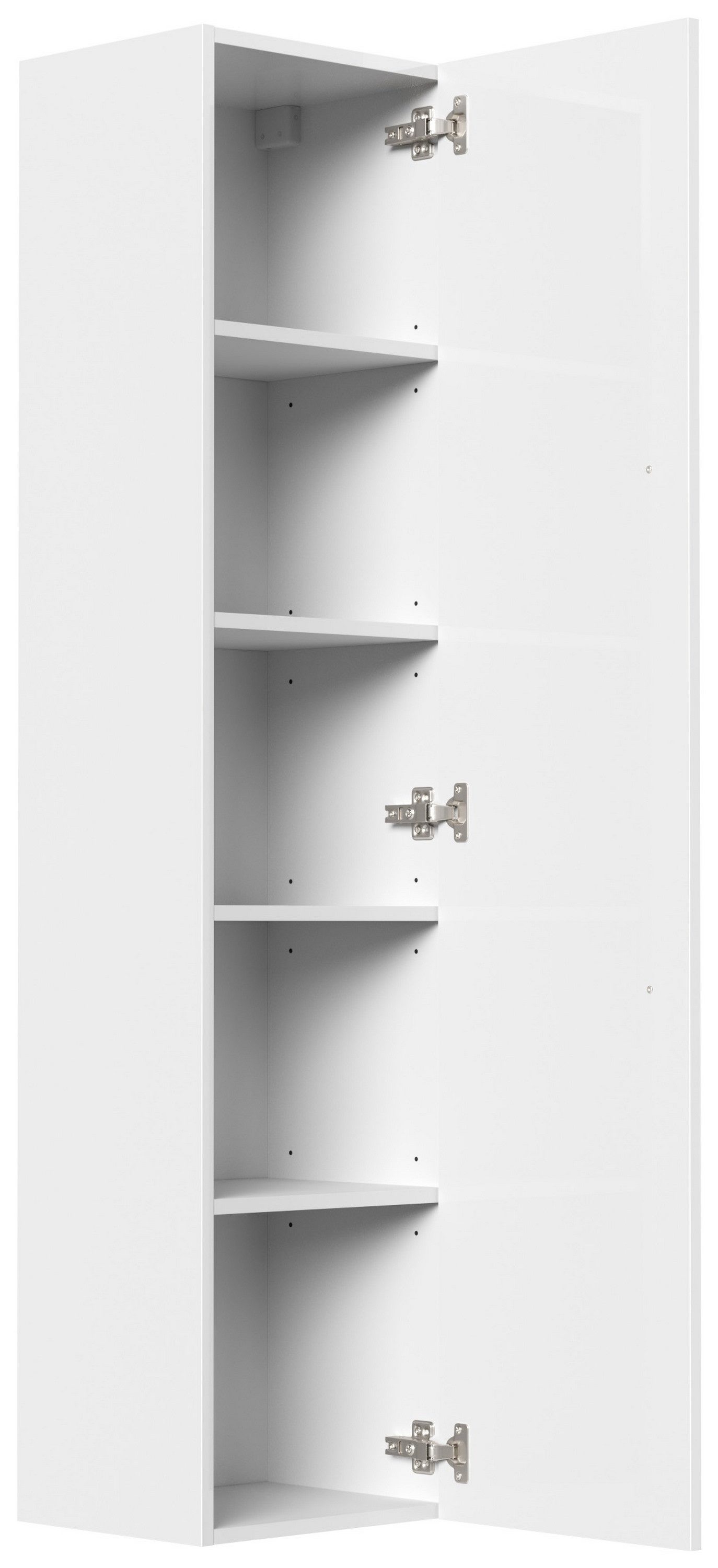 Posseik Hochschrank Badezimmer Hochschrank "Levana XXL" 150 cm Weiß Hochglanz