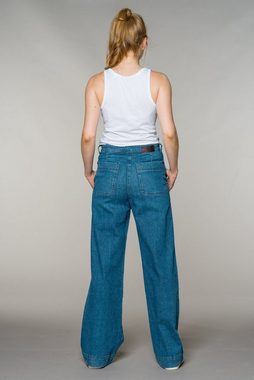 Feuervogl High-waist-Jeans fv-Fr:051, Weites Bein, Hohe Taille, Hyperflex 5-Pocket-Style, High Waist, Wide Leg, Hyperflex