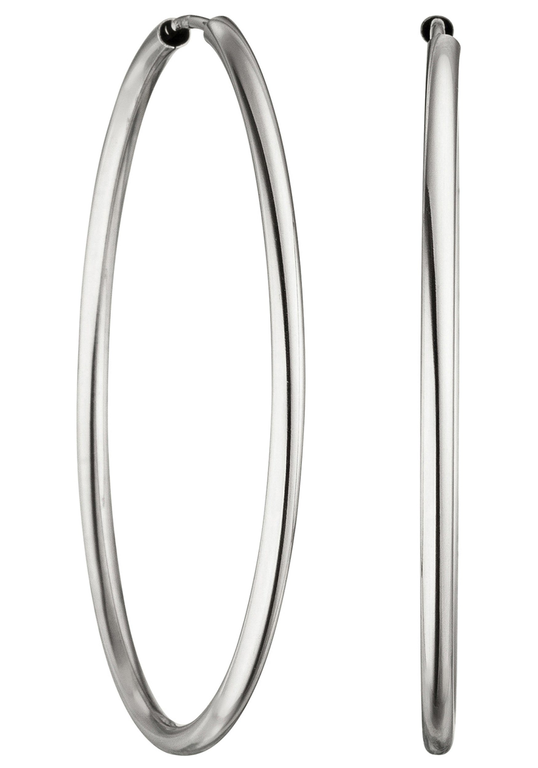 JOBO Paar Creolen Ohrringe 39 mm, 585 Weißgold günstig online kaufen