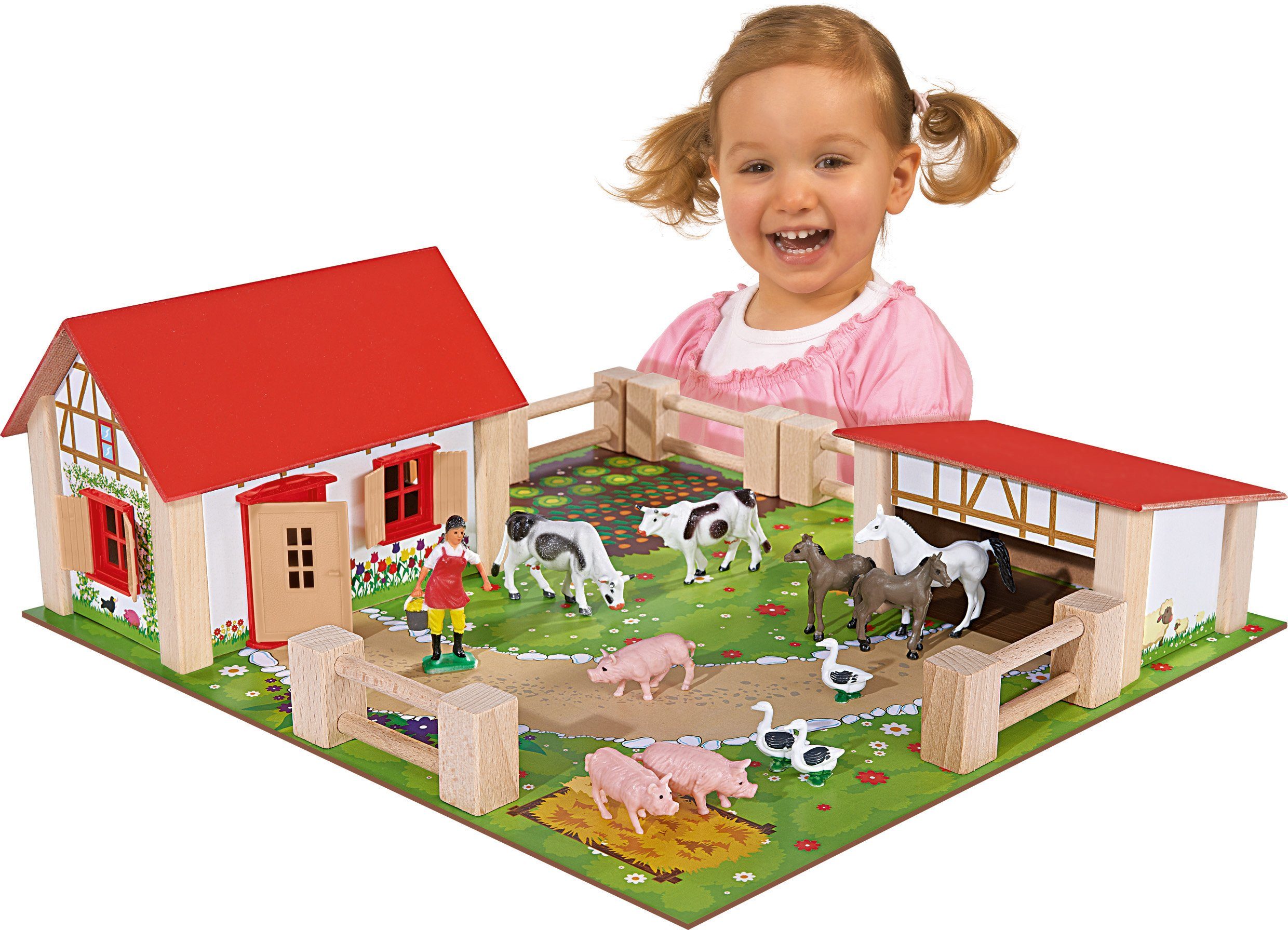 Eichhorn Spielwelt Bauernhof klein, Made in Europe günstig online kaufen