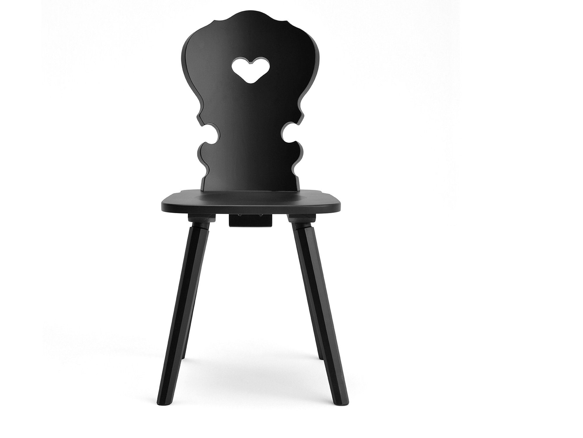 VALERIO Material Massivholz, Stuhl, Fichte Esszimmerstuhl, lackiert Moebel-Eins schwarz