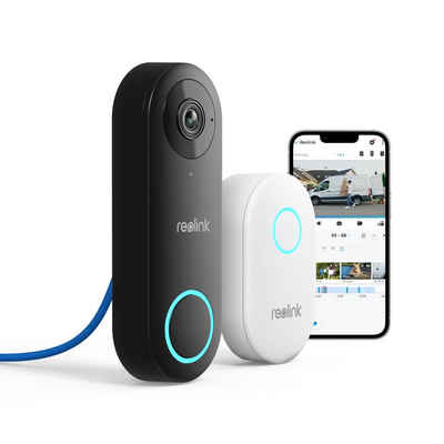 Reolink Video Doorbell Kamera PoE-Version 5MP Smart Home Türklingel (Außenbereich, Innenbereich, IP65 Wetterschutz, Gegensprechfunktion, IP65 Wetterschutz)