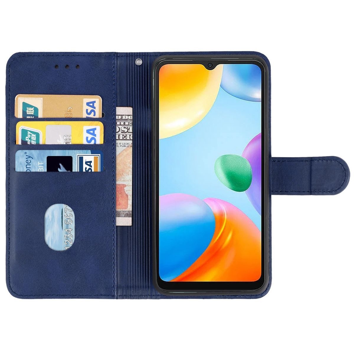 König Design Handyhülle Xiaomi Redmi 10C, Schutzhülle Schutztasche Case Cover Etuis Wallet Klapptasche Bookstyle