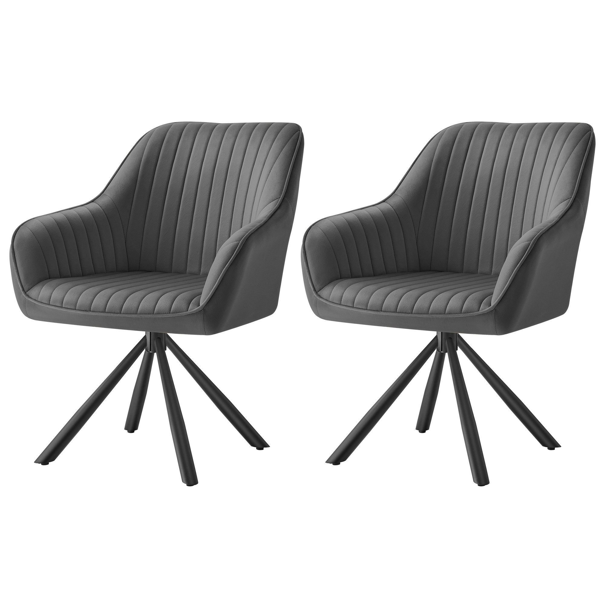 SONGMICS Esszimmerstuhl Esszimmerstuhl, Küchenstuhl, Sessel drehbar (2 St), günstig online kaufen