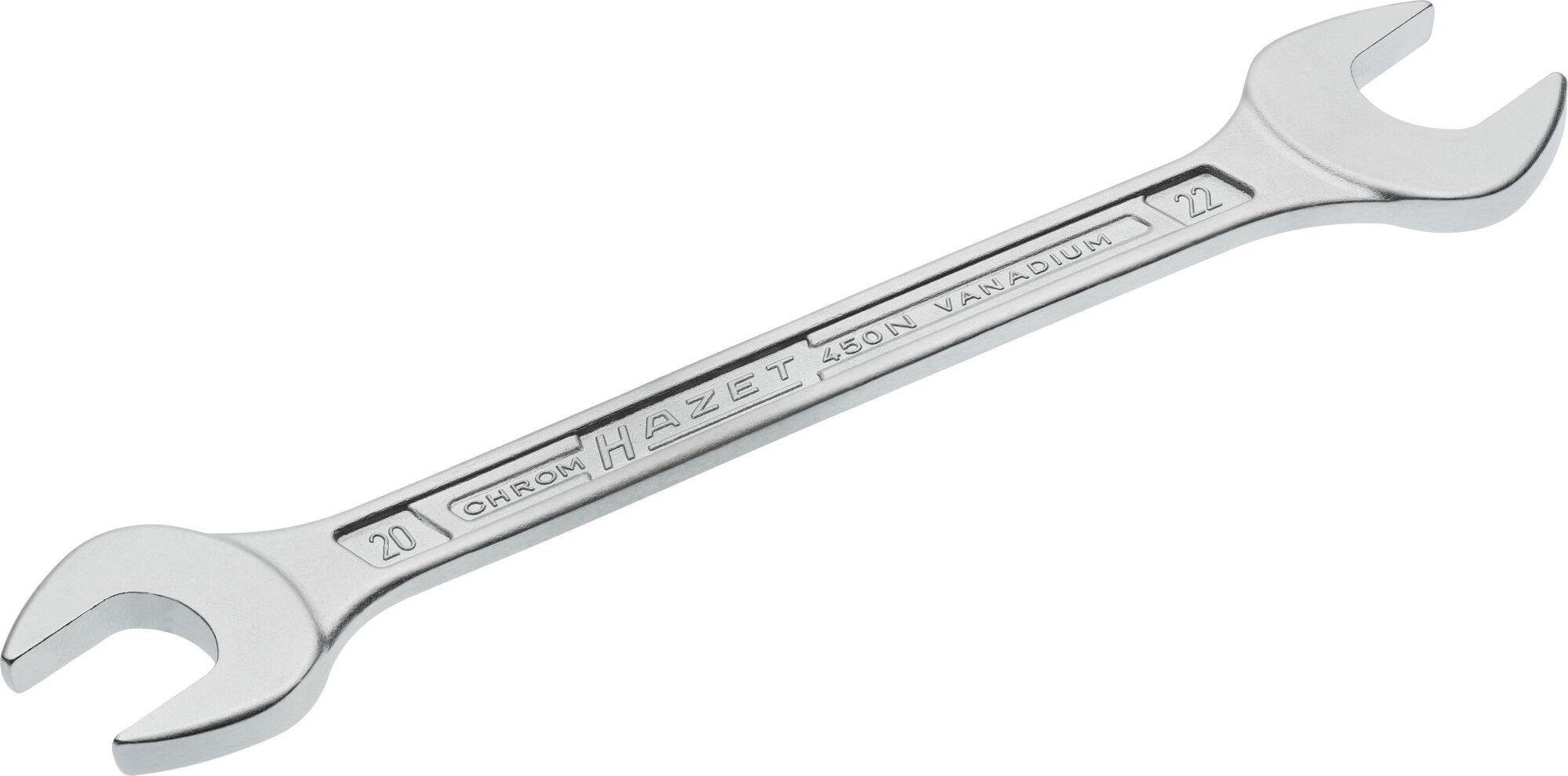 HAZET Maulschlüssel Doppel-Maulschlüssel 450N-20X22 ∙ Außen Sechskant Profil ∙ 20 x 22 mm