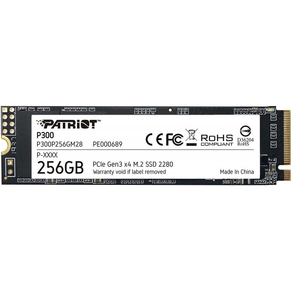 Patriot P300 256 GB SSD - Interne Festplatte - schwarz interne SSD M.2  2280