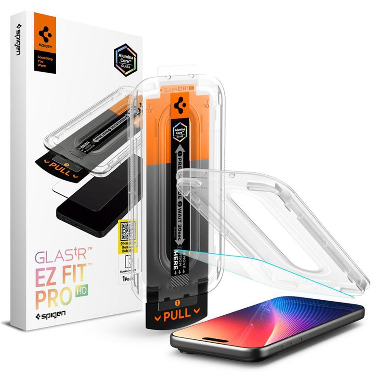 Spigen Displayschutzglas Spigen EZ Fit Glas.tR mit Installation Tray - 1er Pack Apple iPhone 17, 1 Stück