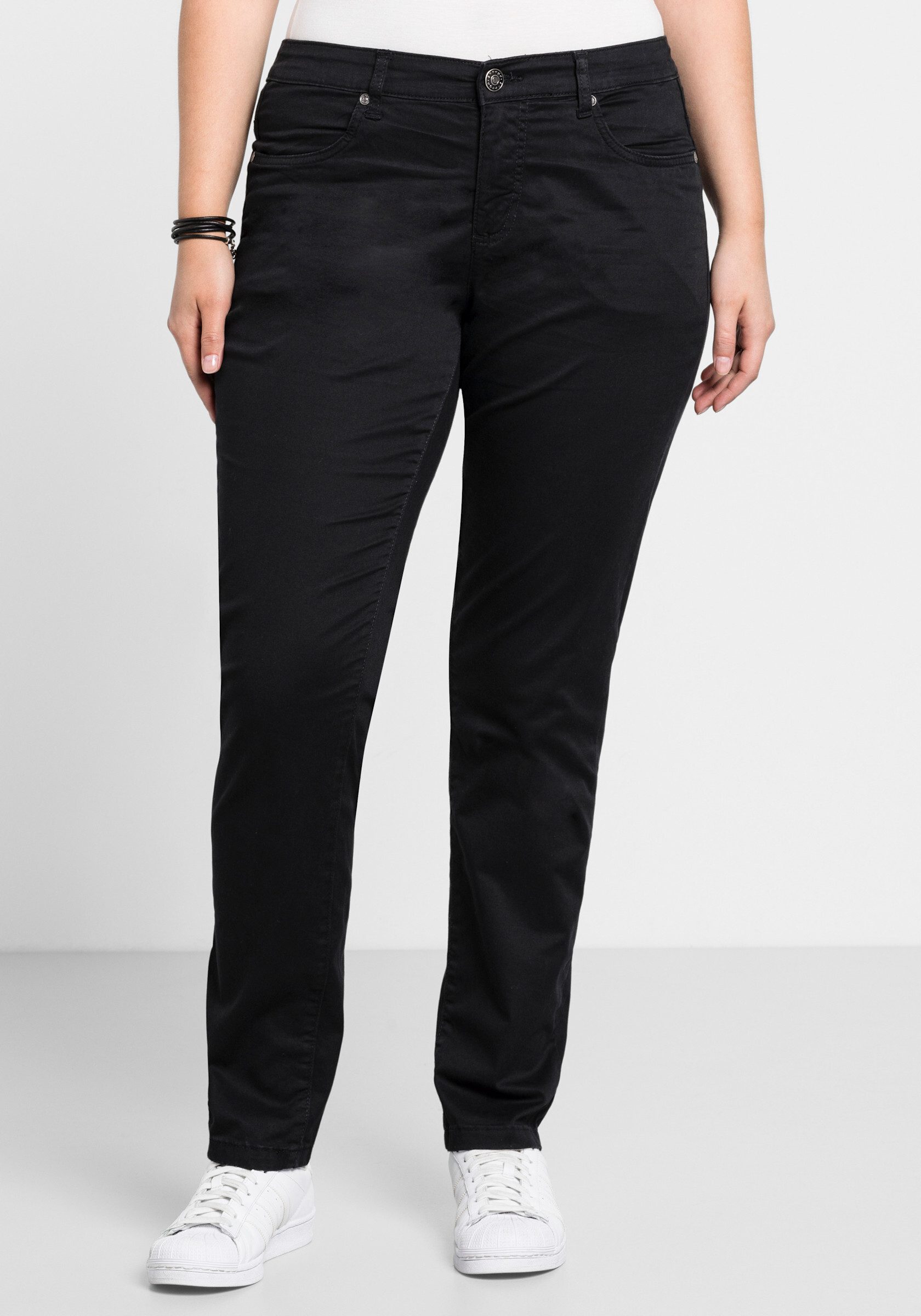 Sheego Jerseyhose Hose Innenbeinlänge ca. 81 günstig online kaufen