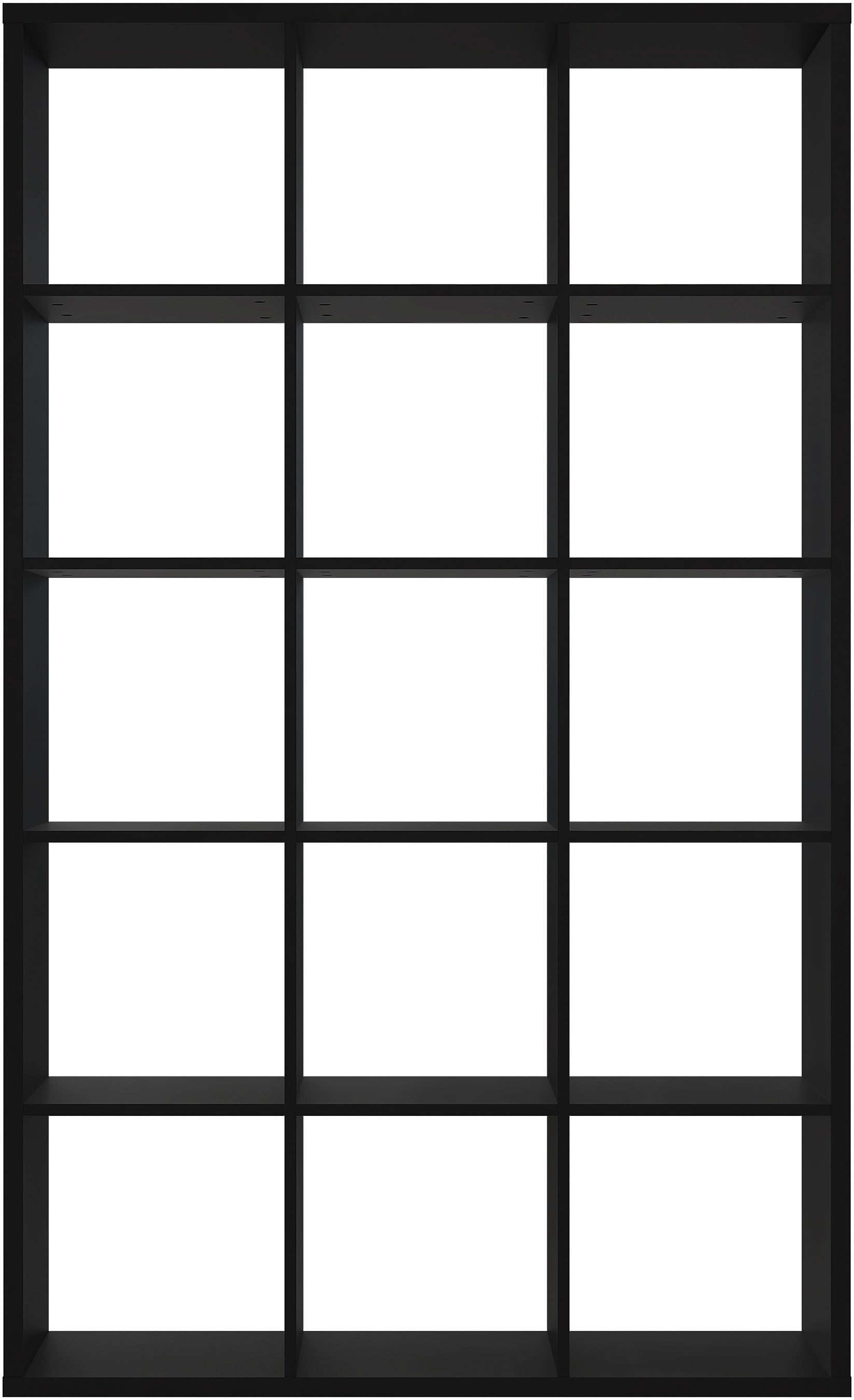 FORTE Standregal Mauro, Raumteiler, sorgt für Stil und Ordnung, 5 Fächer, Jedes Fach ist bis zu 5 kg belastbar, Fachgröße 33x33cm