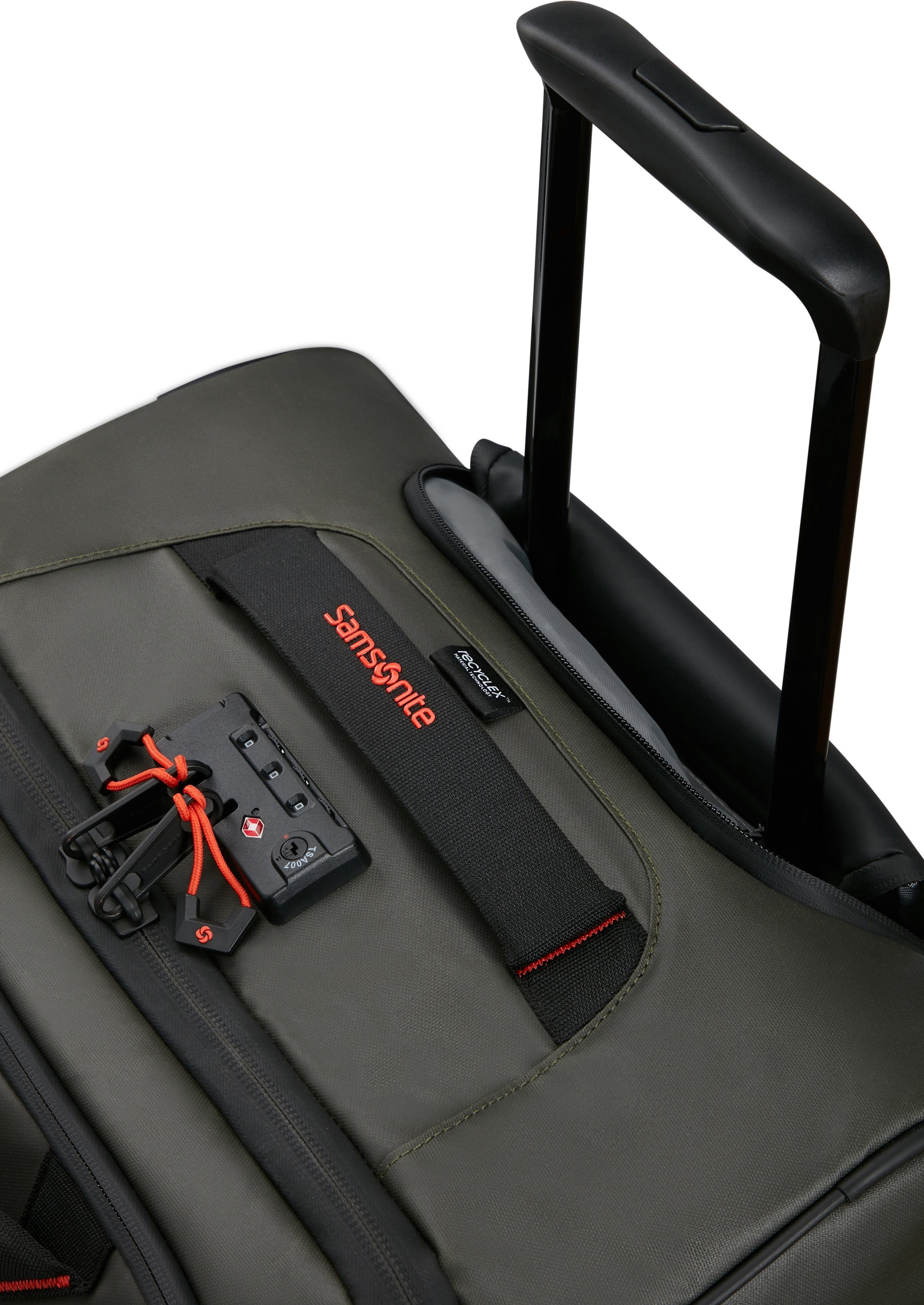 Samsonite Reisetasche Ecodiver, mit Trolley- aus Material teilweise Rucksackfunktion; und grau recyceltem