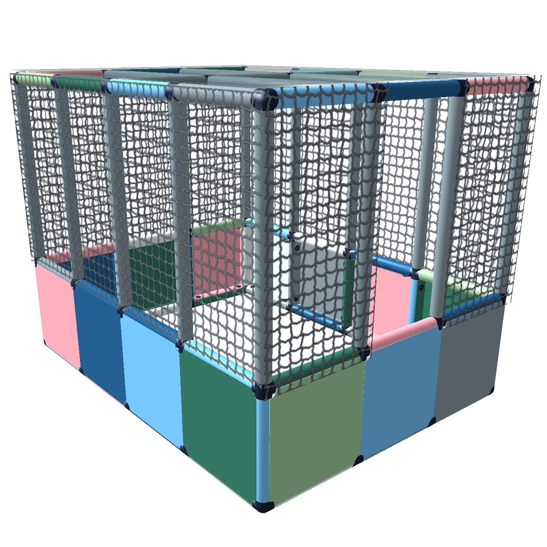 move and stic Bällebad BALLCENTER Kugelbad Ballebad ohne Boden Bällepool, (komplettes Spielset ohne Bälle), erweiterbar, umbaubar, Made in Germany
