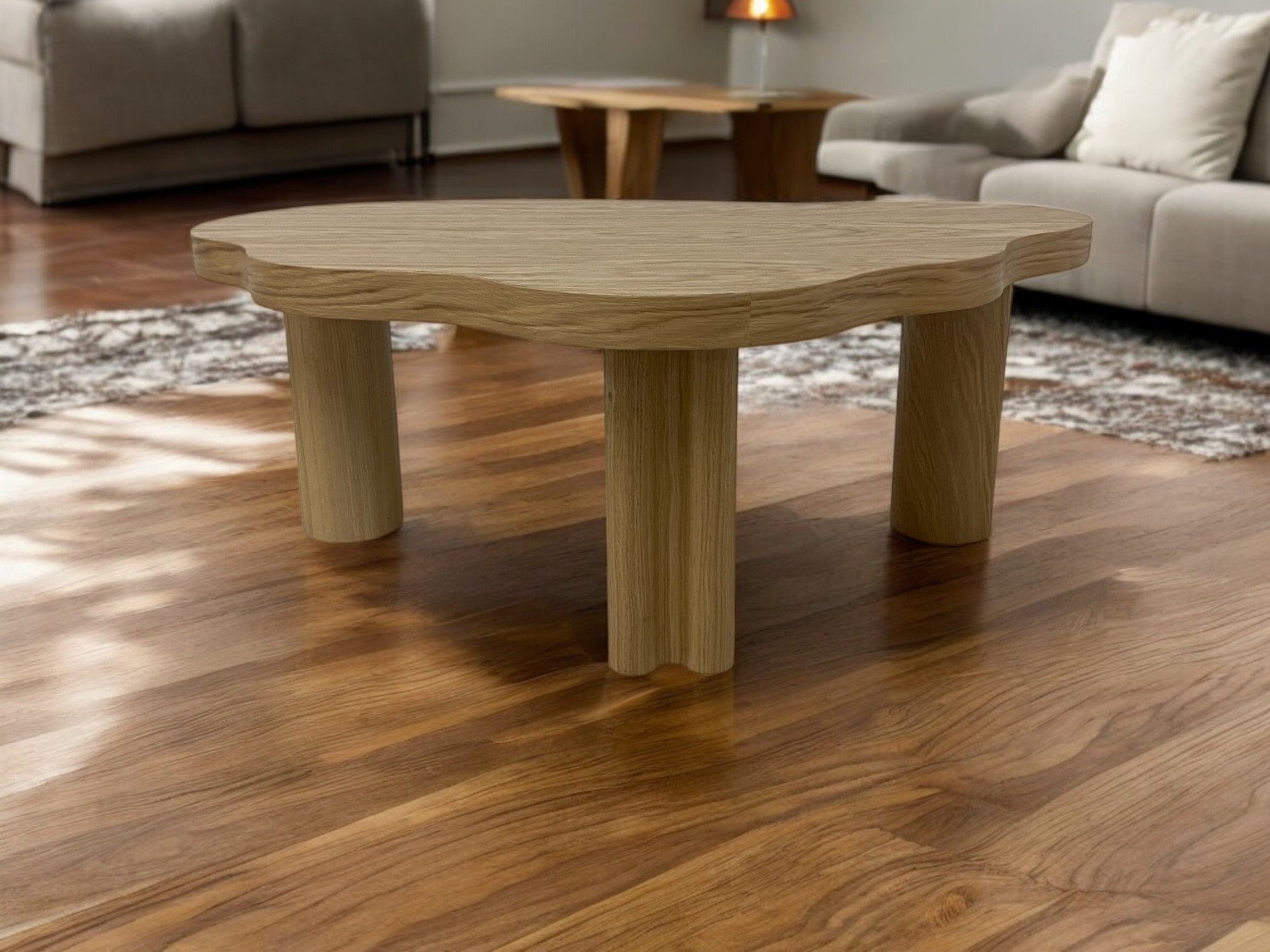Kaiser Möbel Ablagetisch Kaffeetisch ORGANICA natürliche Qualität, solide und modern (Einzeltisch), Designerplatte, skulpturale Form
