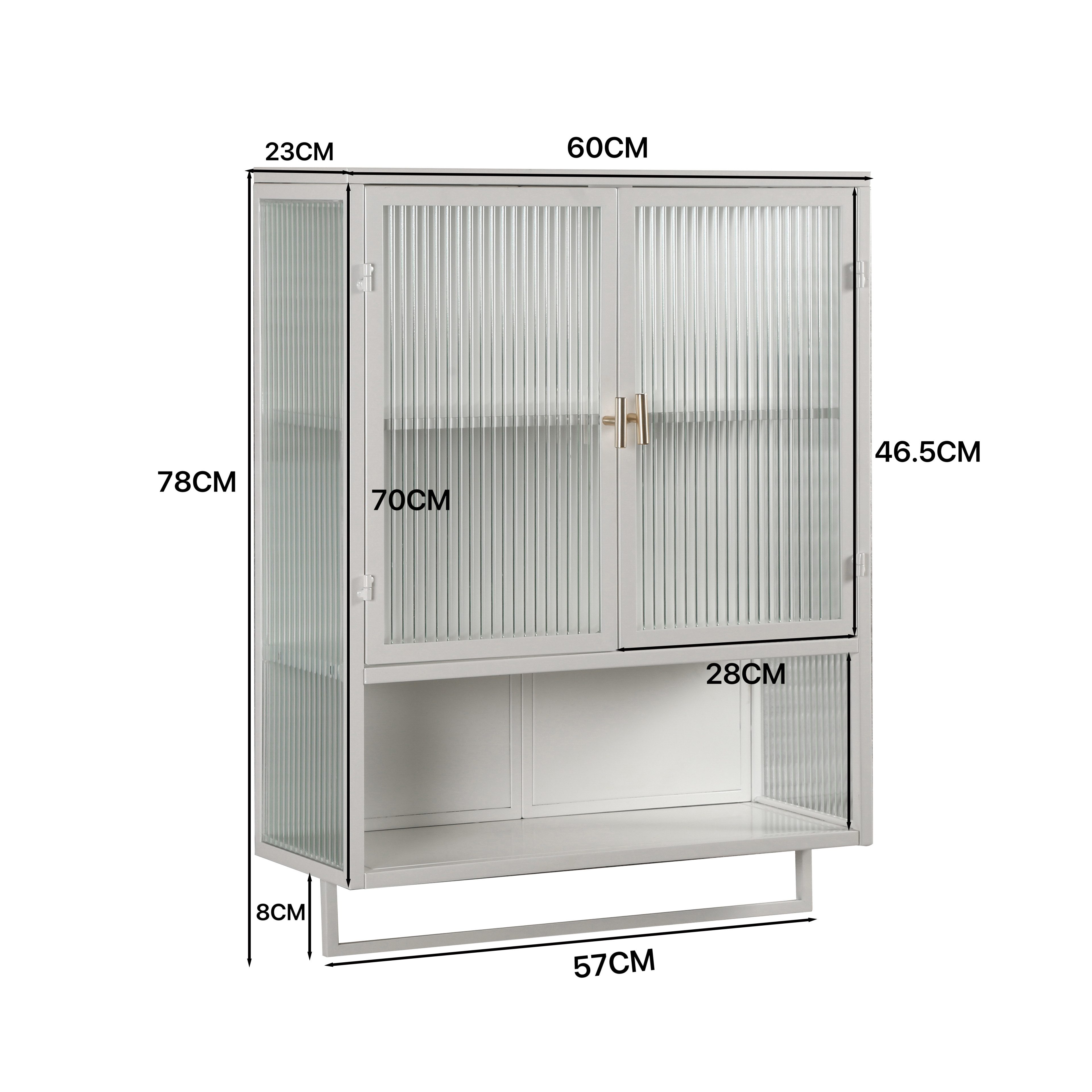 Celya Hängeschrank 60 cm Badezimmerschrank Wandschrank mit drei Ebenen Stau günstig online kaufen