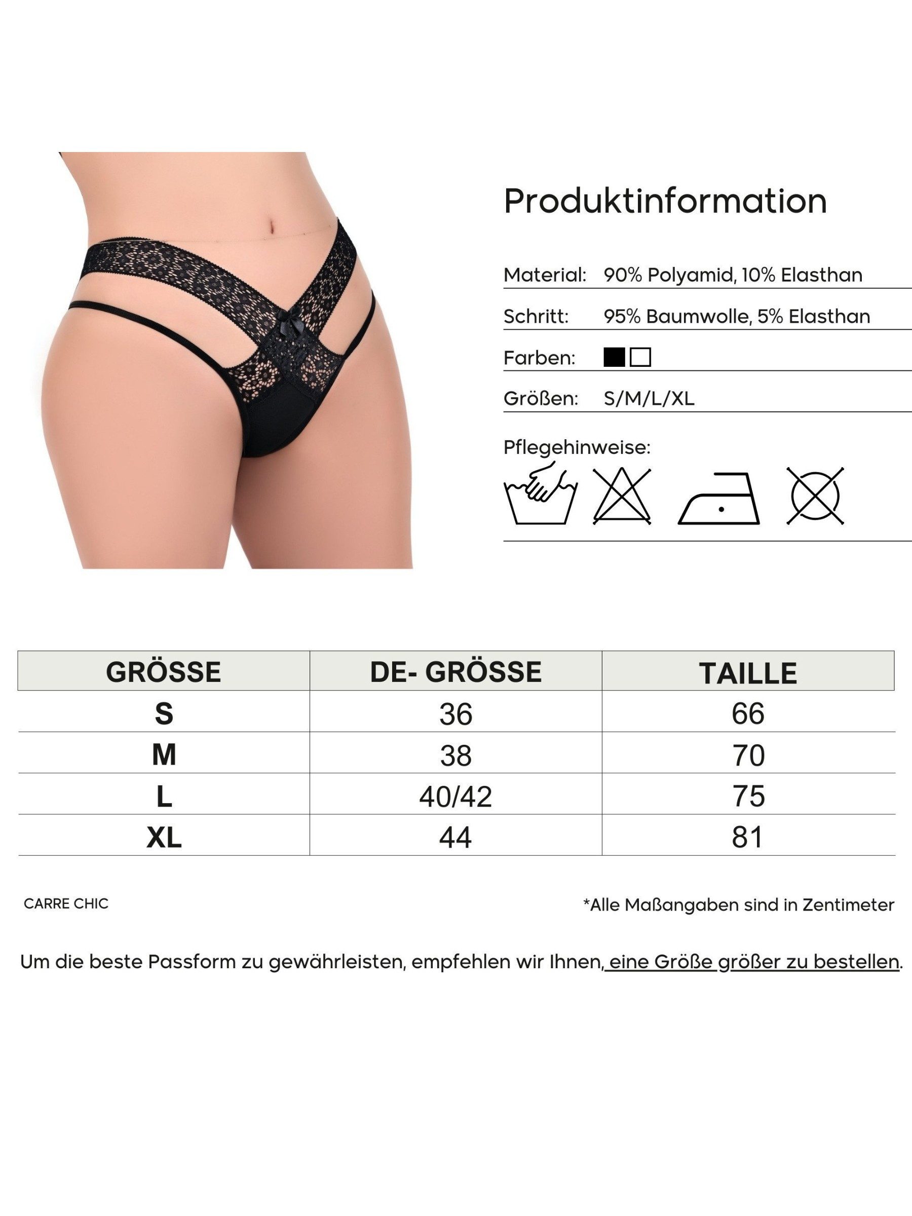 Elegant Love Tangaslip Damen Slip aus Spitze – Sexy Panty Unterwäsche mit stilvoller Optik (Set, 3-St., 3er-Pack) Tanga V-Strings – Elegante Spitzenunterwäsche im Set