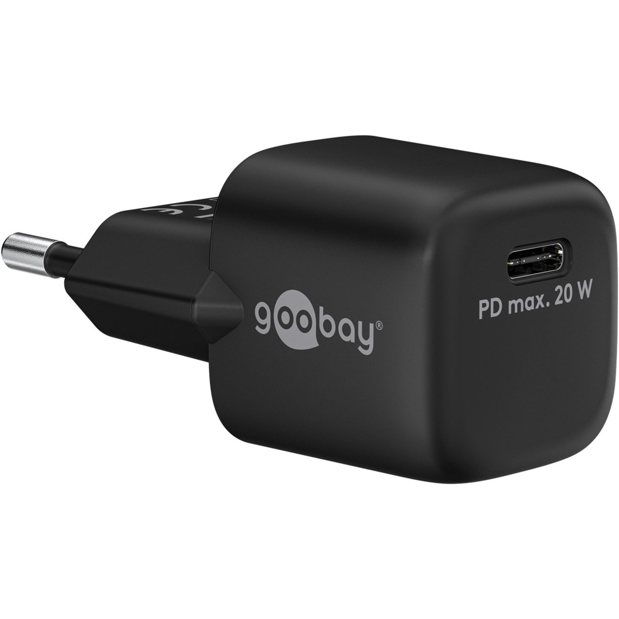 goobay USB-C Schnellladegerät Nano, PD, GaN, 20 Netzteil