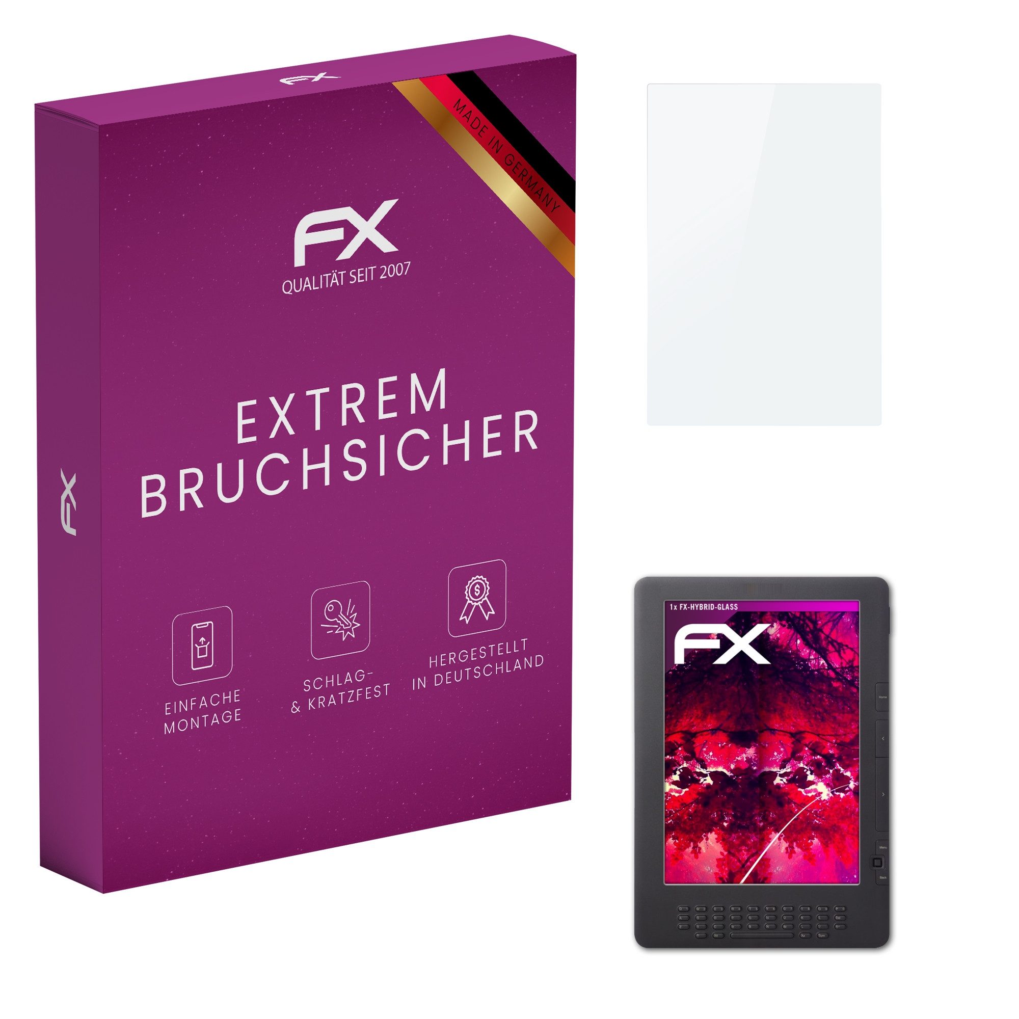 Schutzfolie Panzerglasfolie für Amazon Kindle DX