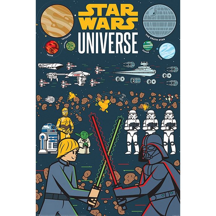 PYRAMID Poster Star Wars Poster Universe Illustrated 61 x 91 5 cm