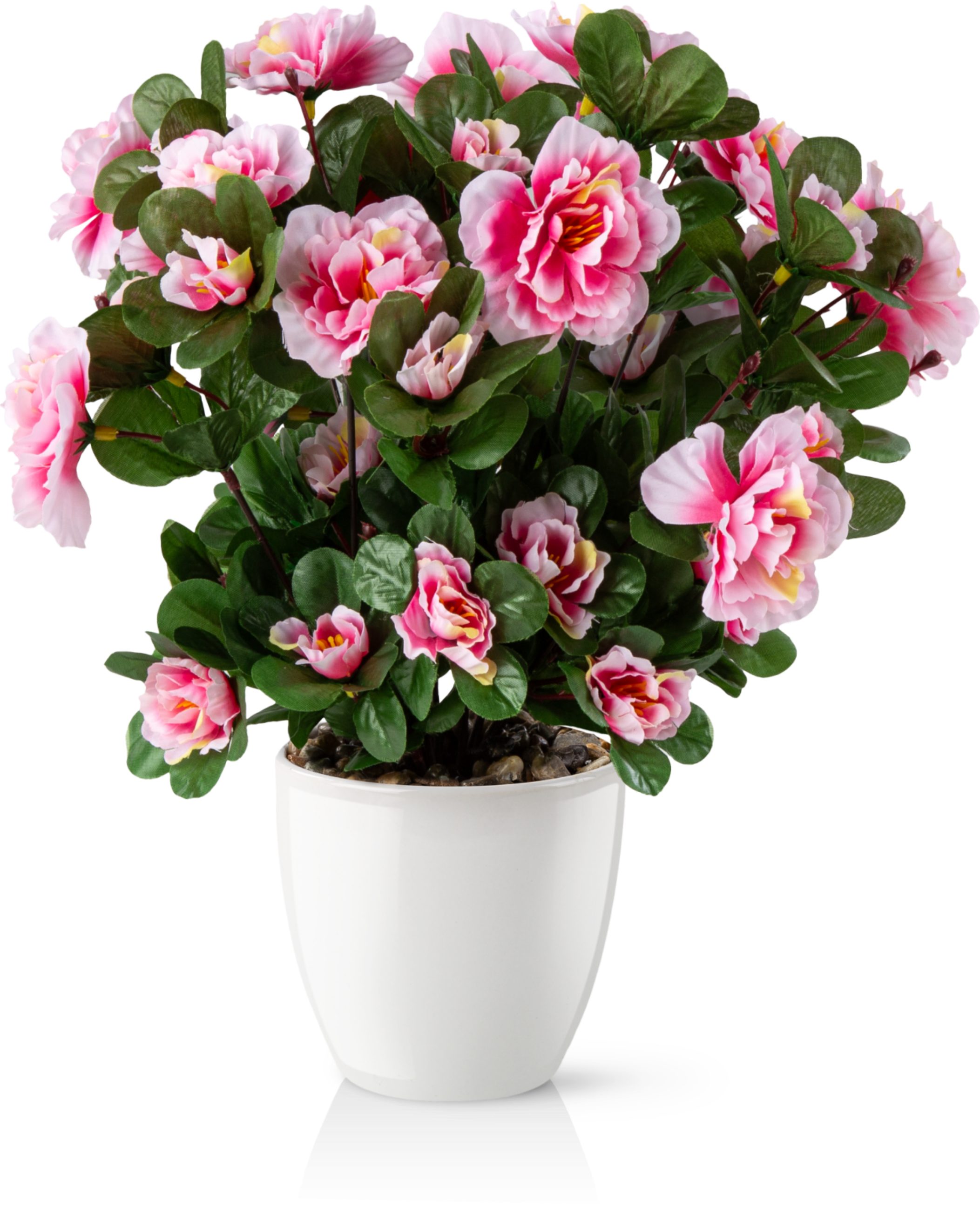 Kunstblume Kunstblumen im Topf, Künstliche Blumen wie echt, Deko Blumen Geranie, Kamelie, Orchidee, Azalee, Veilchen, PASCH, Hochwertiger Keramiktopf