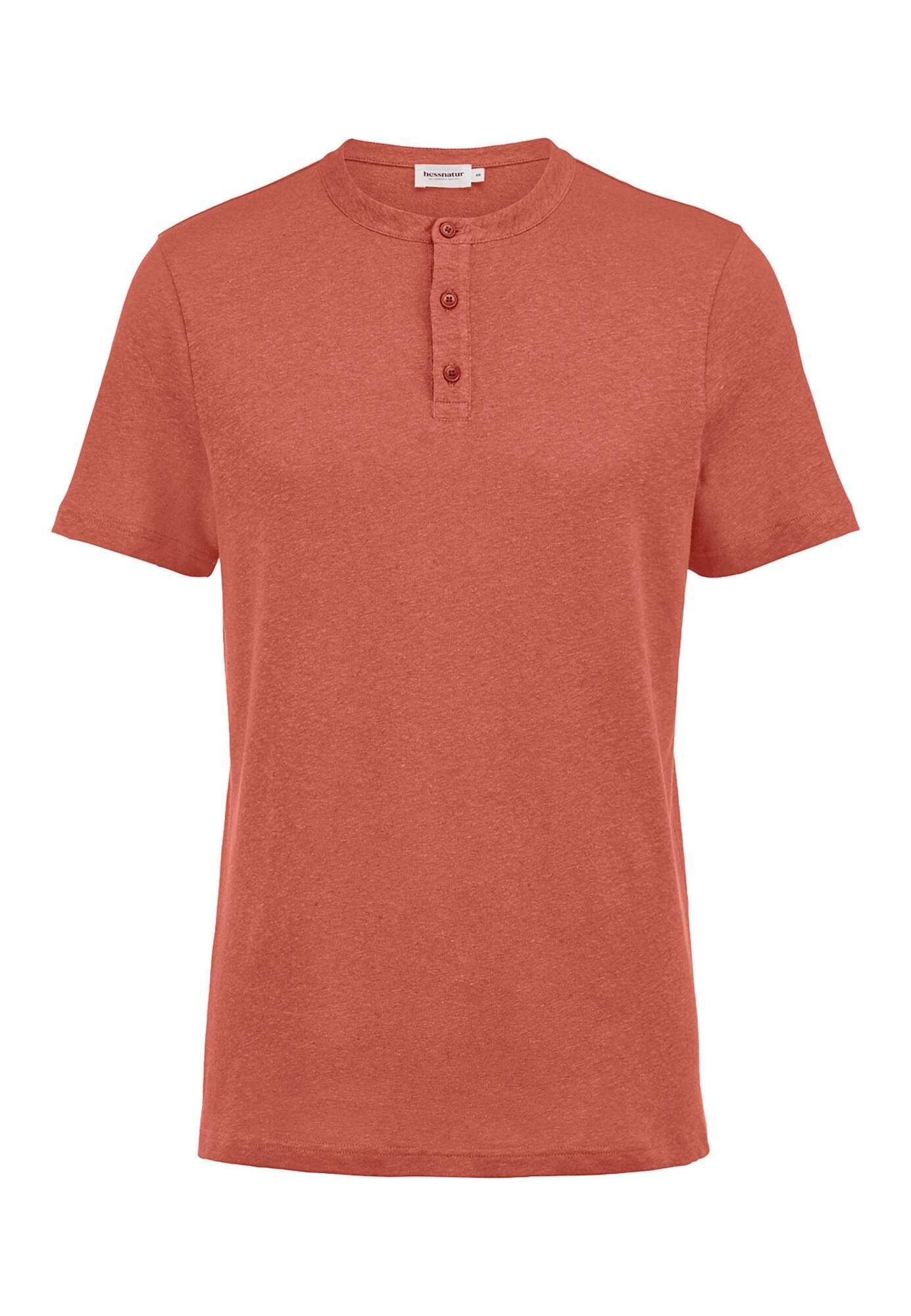 Hessnatur T-Shirt aus Bio-Baumwolle und Leinen (1-tlg)