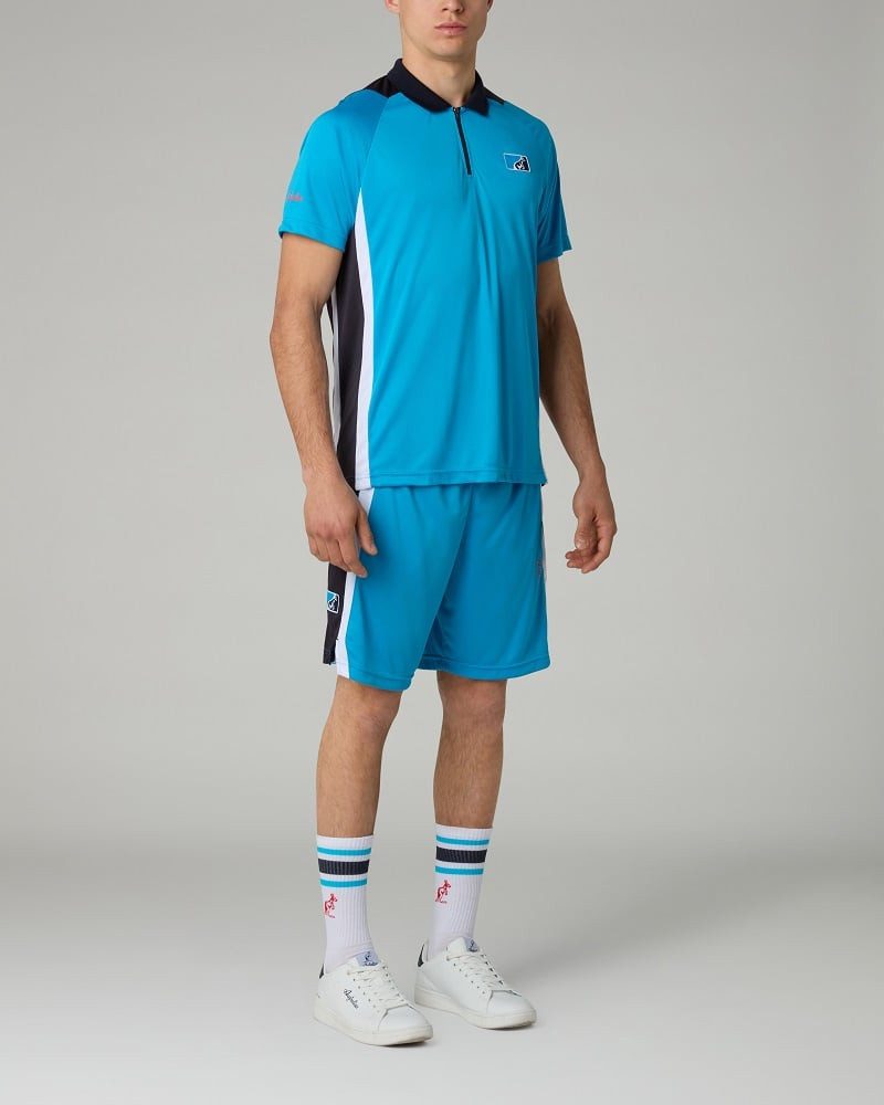 Australian Poloshirt League Ace 2025 türkis/blau Herren