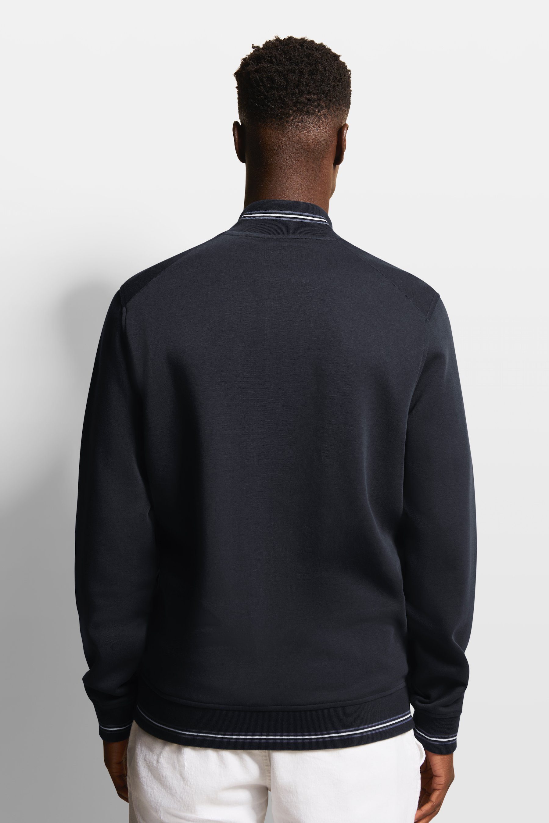 bugatti Sweatshirt mit Collegekragen