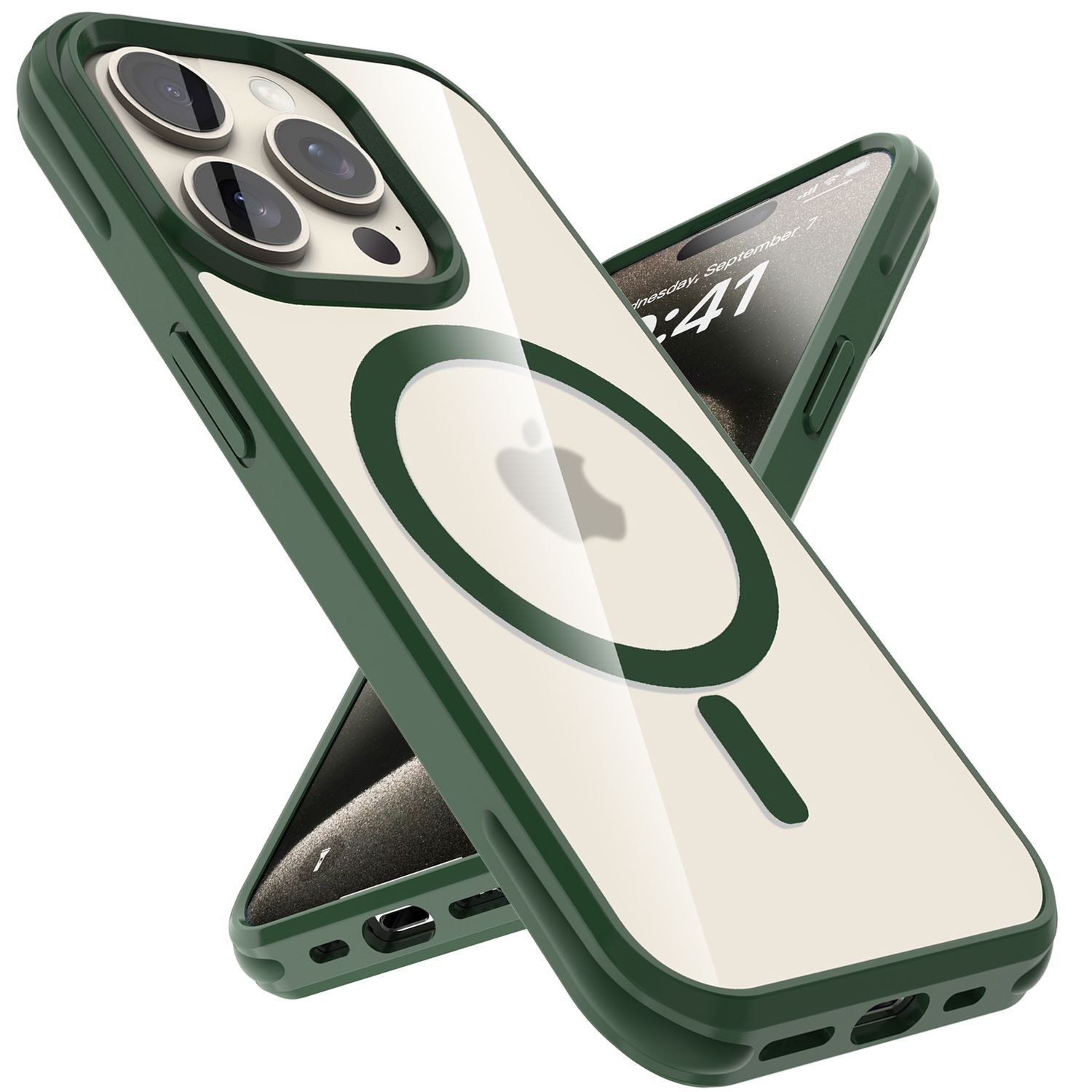 Cadorabo Handyhülle für Apple iPhone 15 PRO Hülle Apple iPhone 15 PRO, Hülle kompatibel mit Magsafe Matte Schutzhülle Case Cover