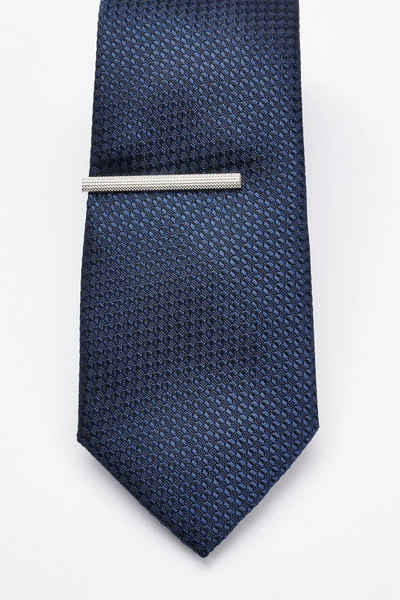 Next Krawatte Struktur-Krawatte mit Krawattenklammer (2-St)