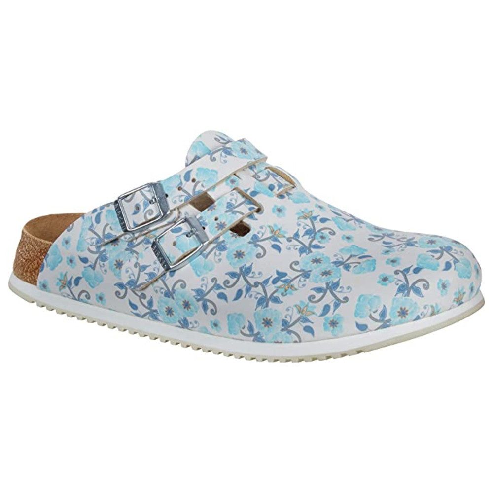 Birkenstock Clog Kay Superlauf, Birko-Flor, Blooming Roses Black Pantolette