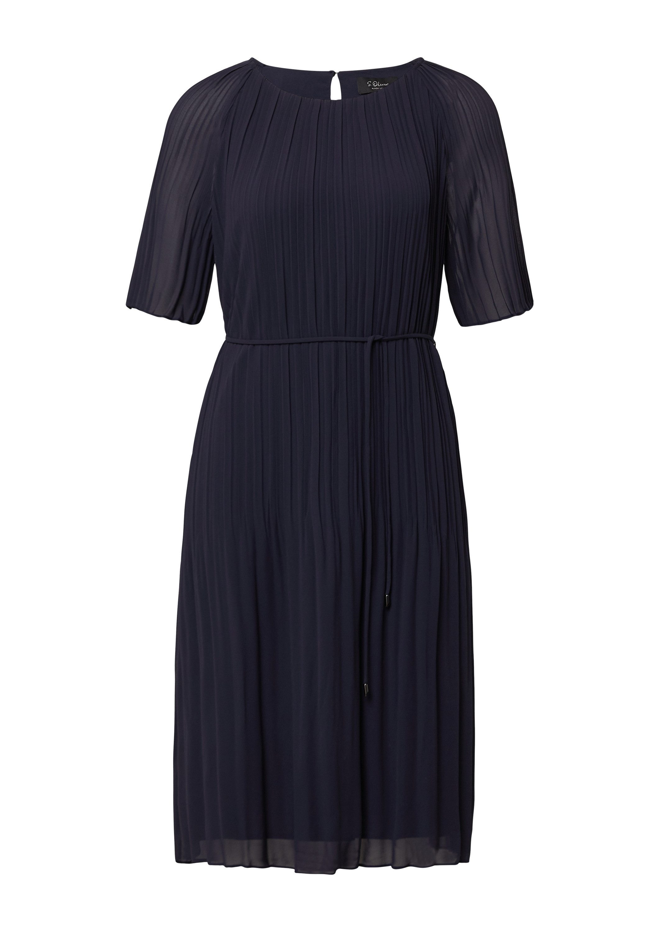 s.Oliver Minikleid Kleid Plissiertes Chiffonkleid mit günstig online kaufen