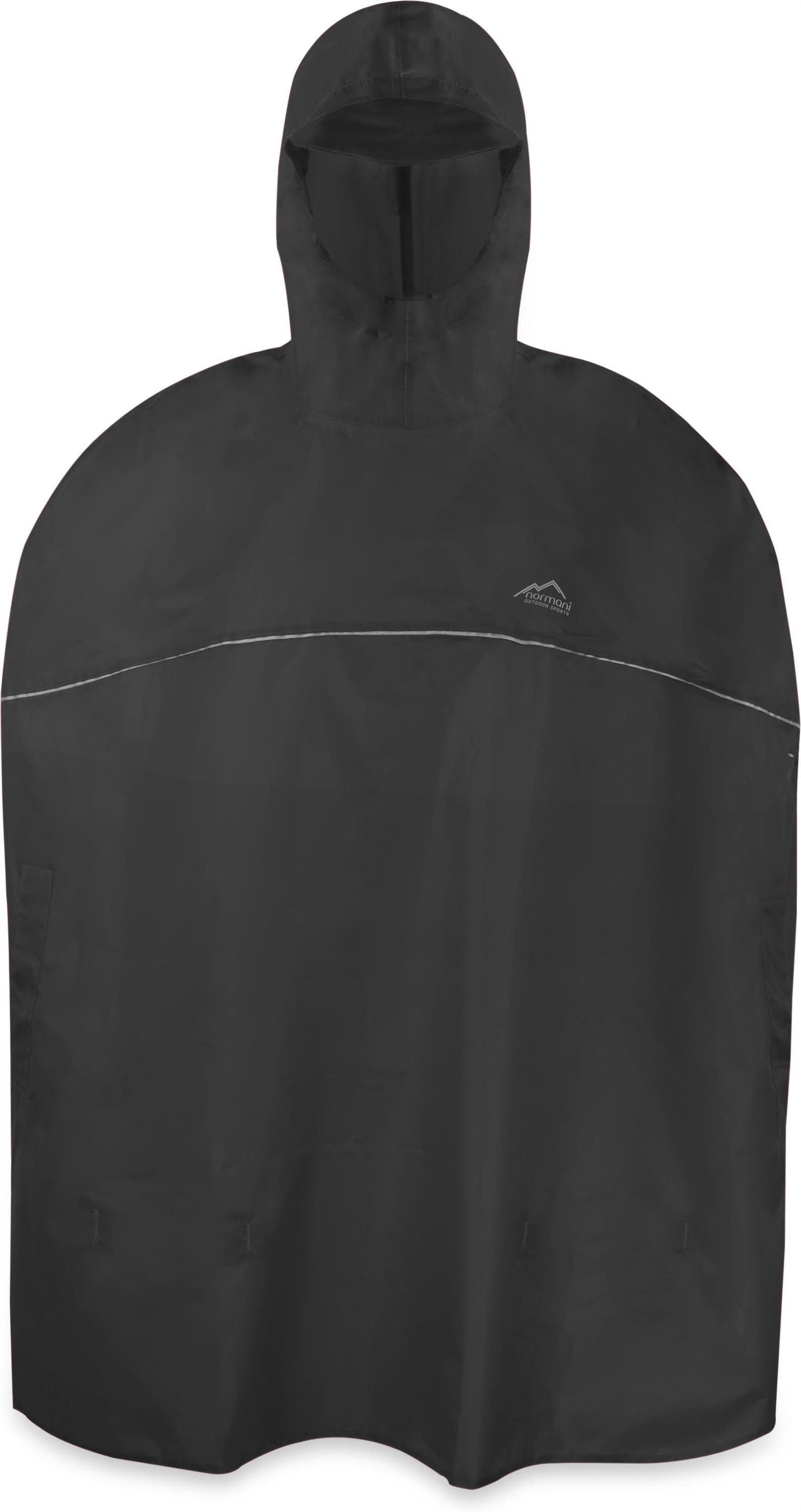 normani Regenponcho Kinder Regenponcho Cherrapunji Kids Wasserdichter Regencape mit Kapuze und Reflektor - Jungen und Mädchen