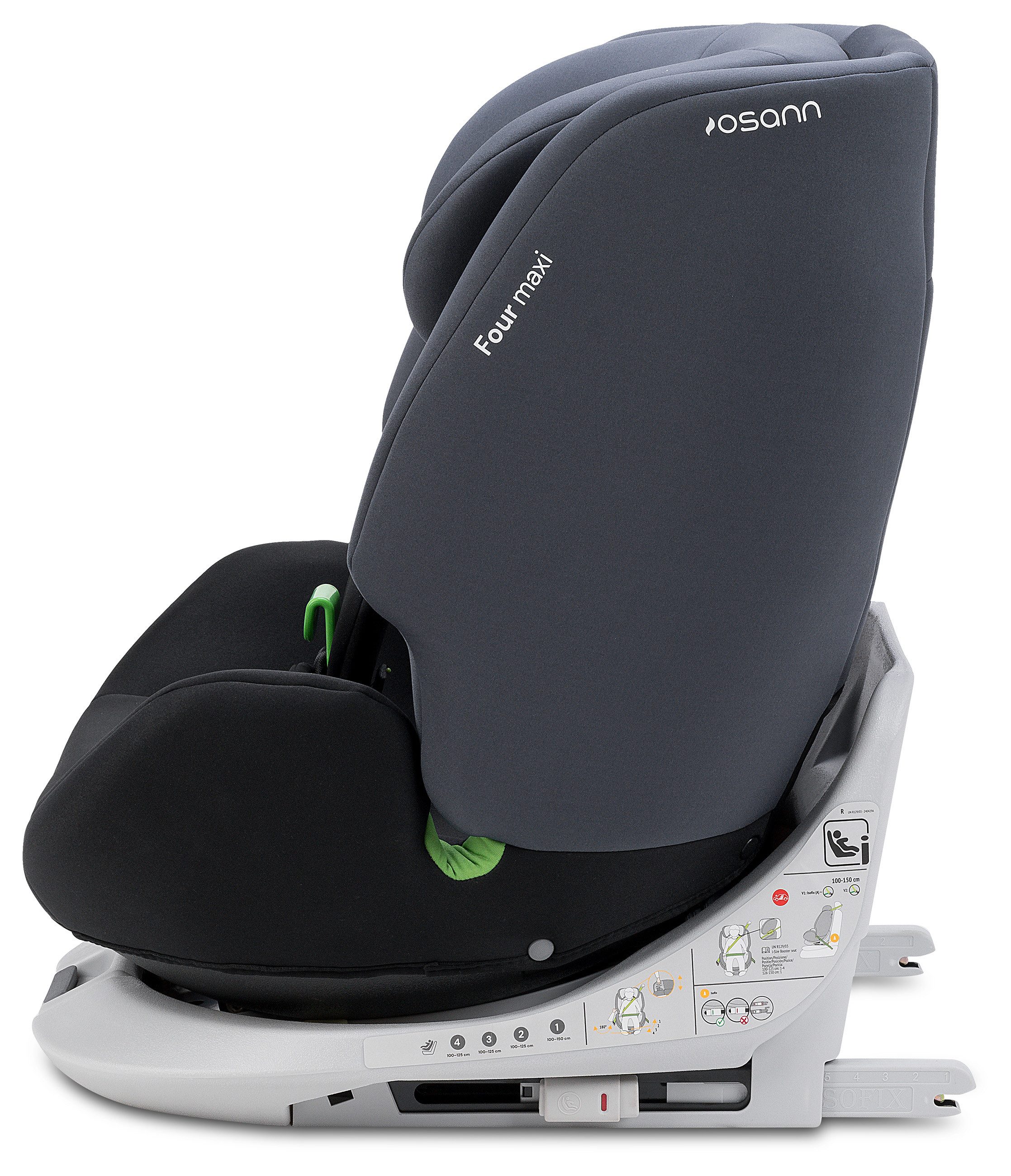 Osann Autokindersitz Four Maxi - 180 Grad drehbar, ab: 100 cm, bis: 150 cm, drehbarer Kindersitz mit viel Komfort und extra sicher