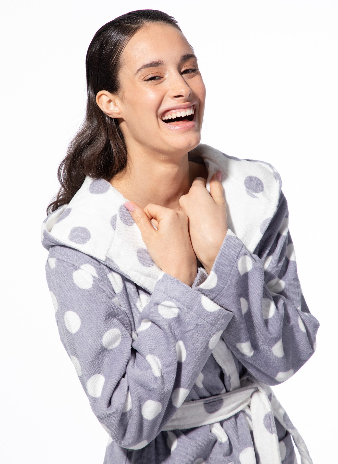 Short Stories Damenbademantel, Lang, Baumwolle günstig online kaufen