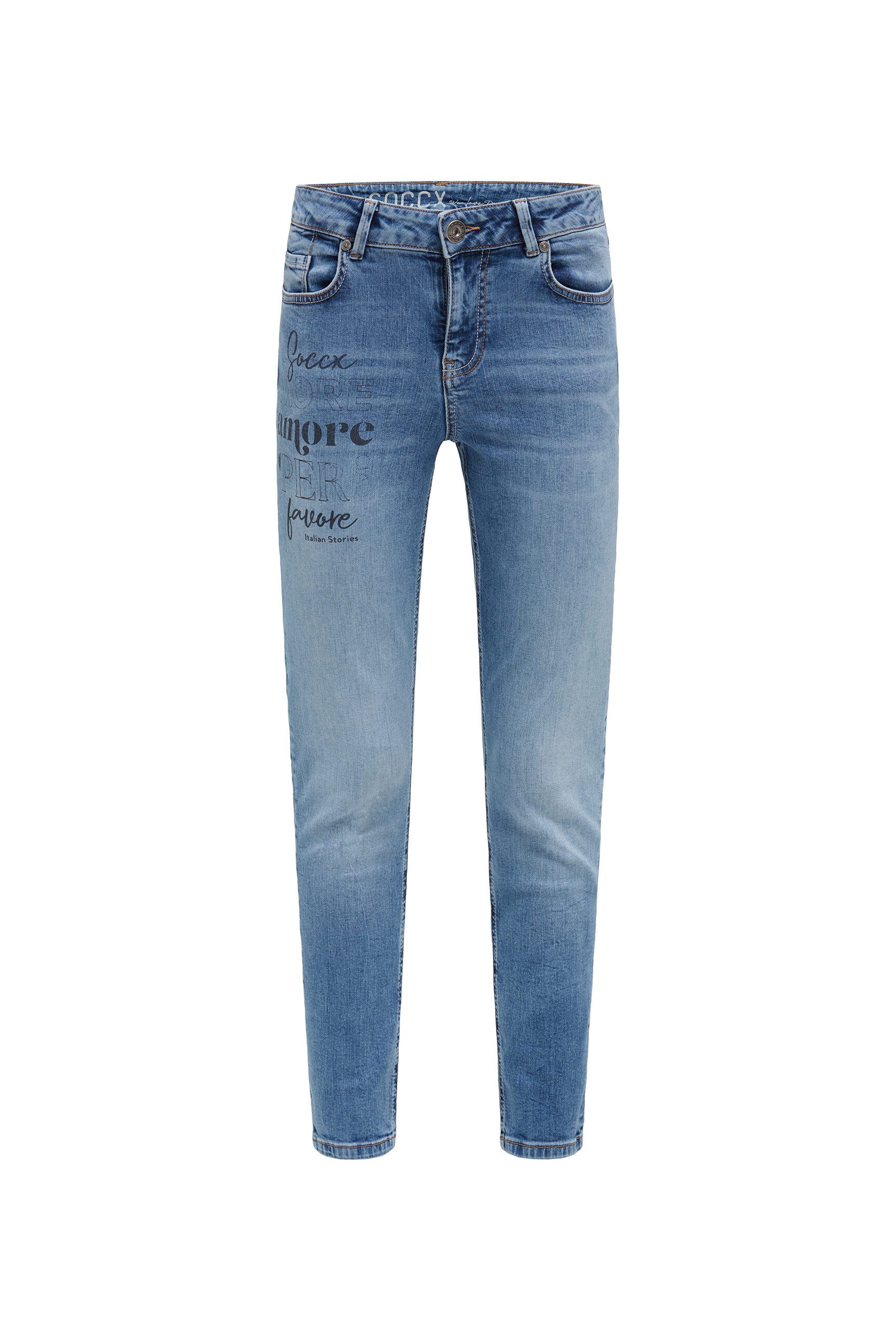 SOCCX Slim-fit-Jeans mit normaler Leibhöhe