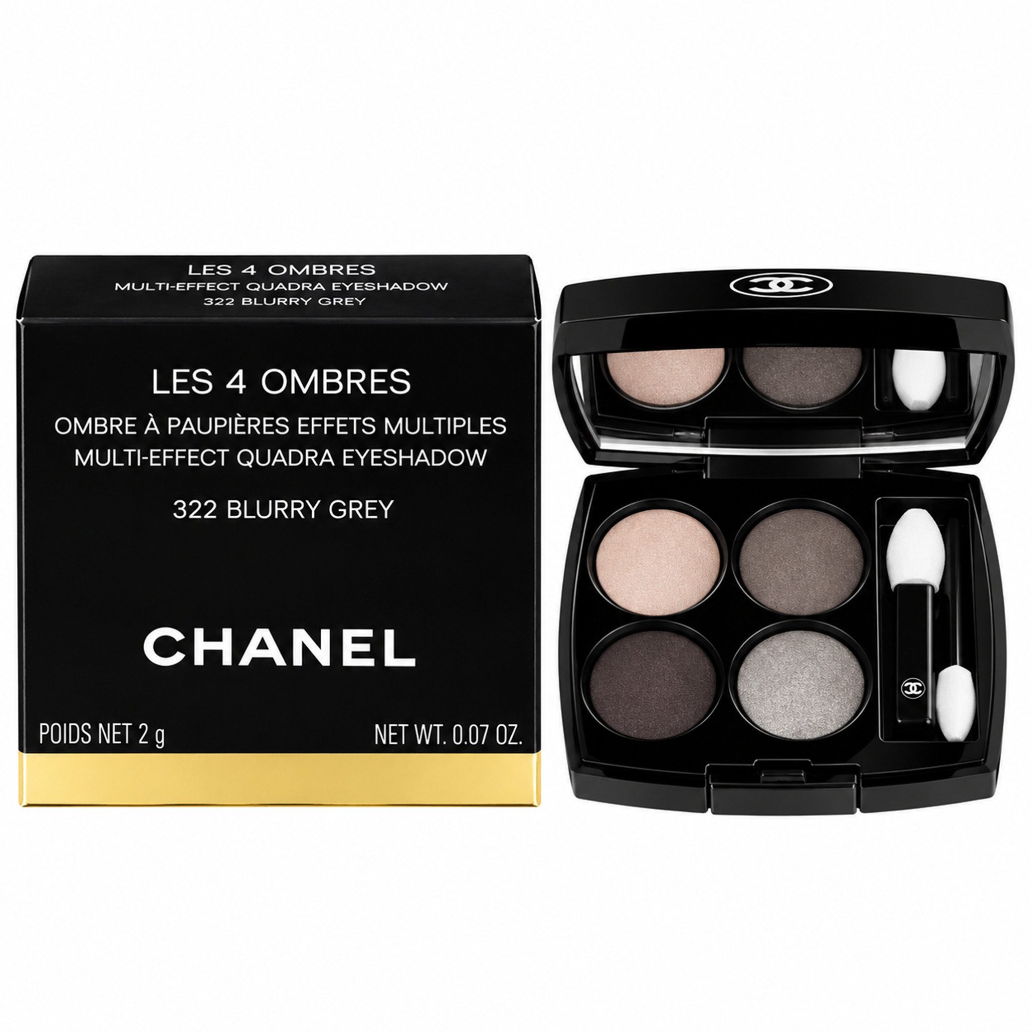 CHANEL Lidschatten Chanel Les 4 Ombres Multi-Eyeshadow Lidschatten 322 Blurry Grey 2g