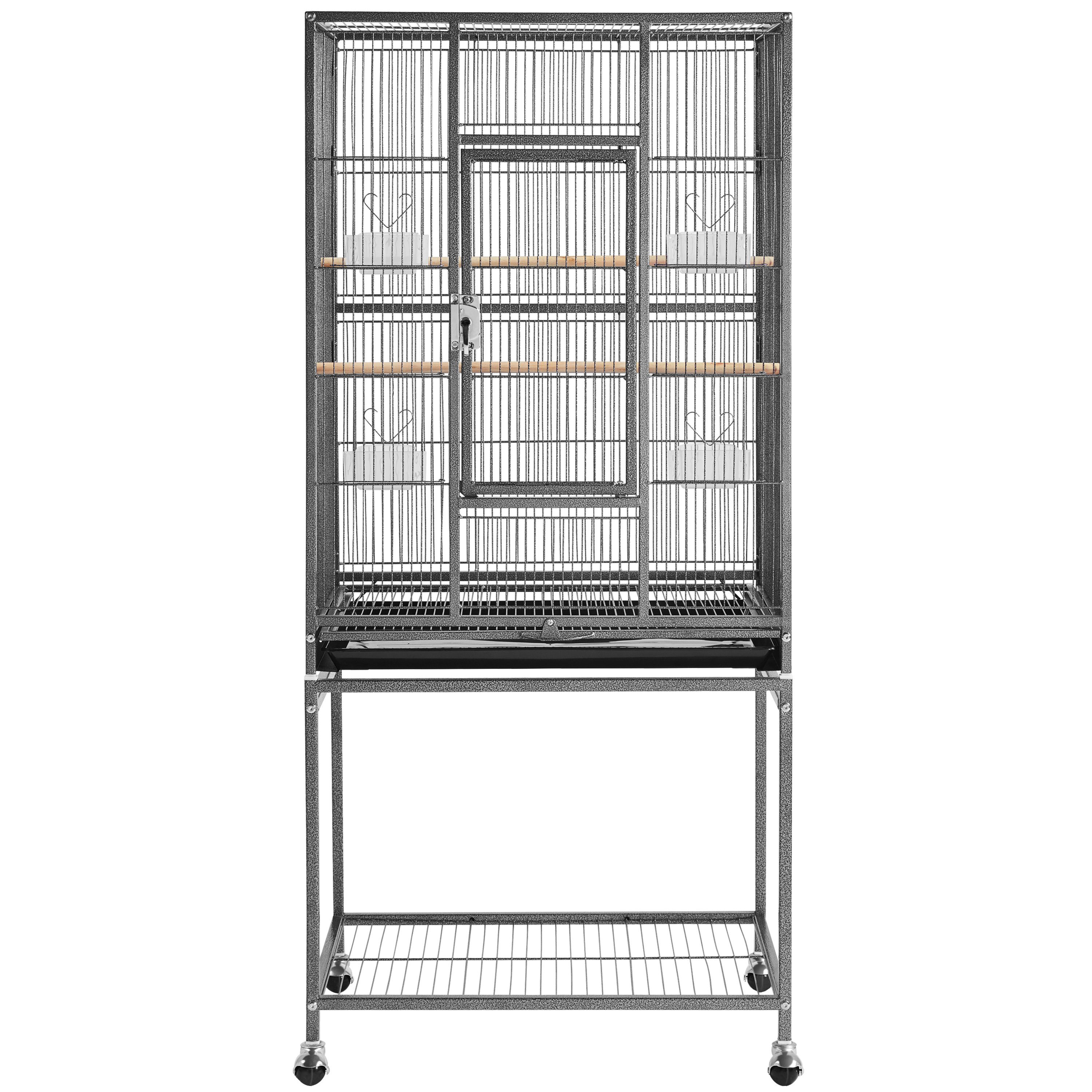 Yaheetech Vogelkäfig, Vogelvoliere mit Tür Vogelhaus Vogelbauer mit Rollen günstig online kaufen