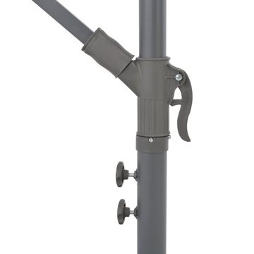 vidaXL Balkonsichtschutz Ampelschirm mit Alu-Mast 300 cm Schwarz