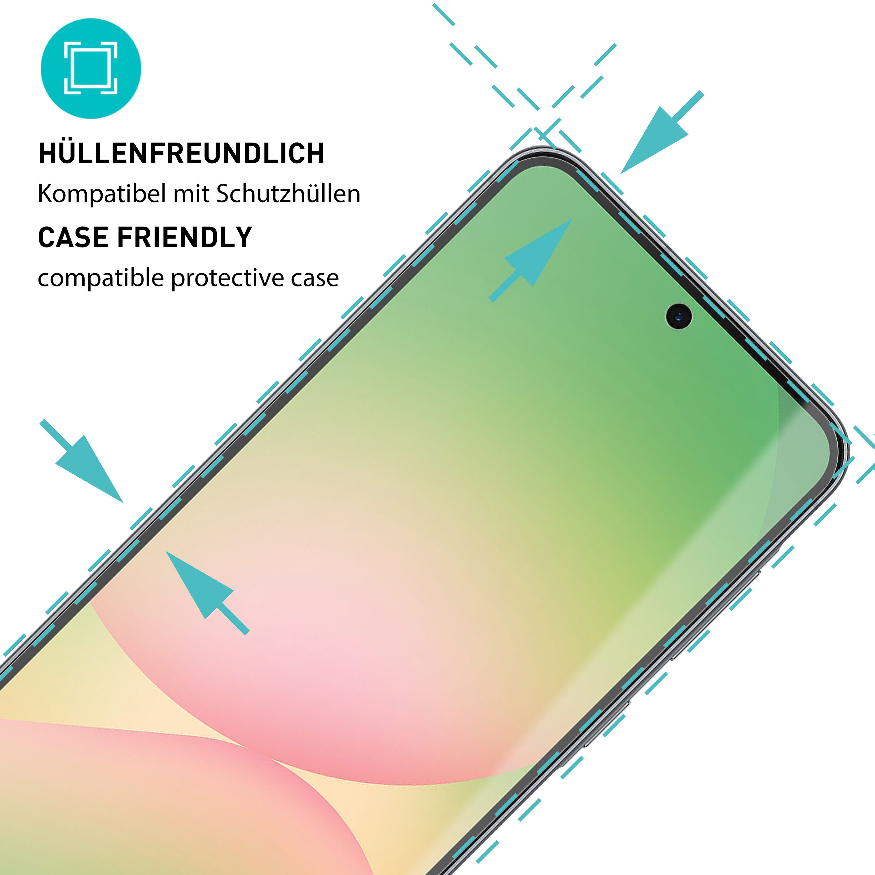 smartect Displayschutzglas Schutzglas Panzerfolie Klar für Samsung Galaxy A57 5G, Set, 3 Stück, (Display + Kamera) Schutzfolie Glasschutz