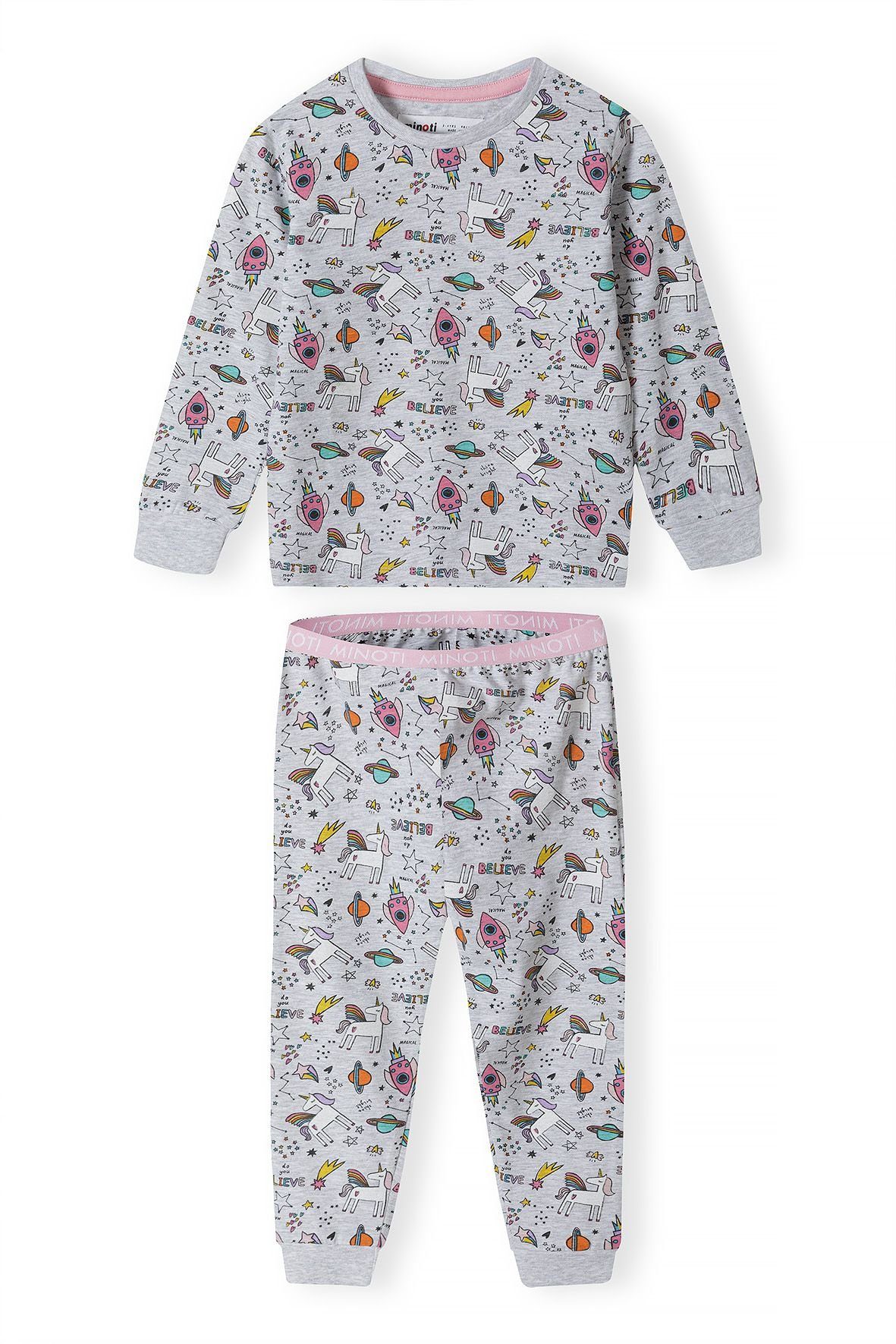 Grau MINOTI mit (12m-8y) Pyjama Allover-Print