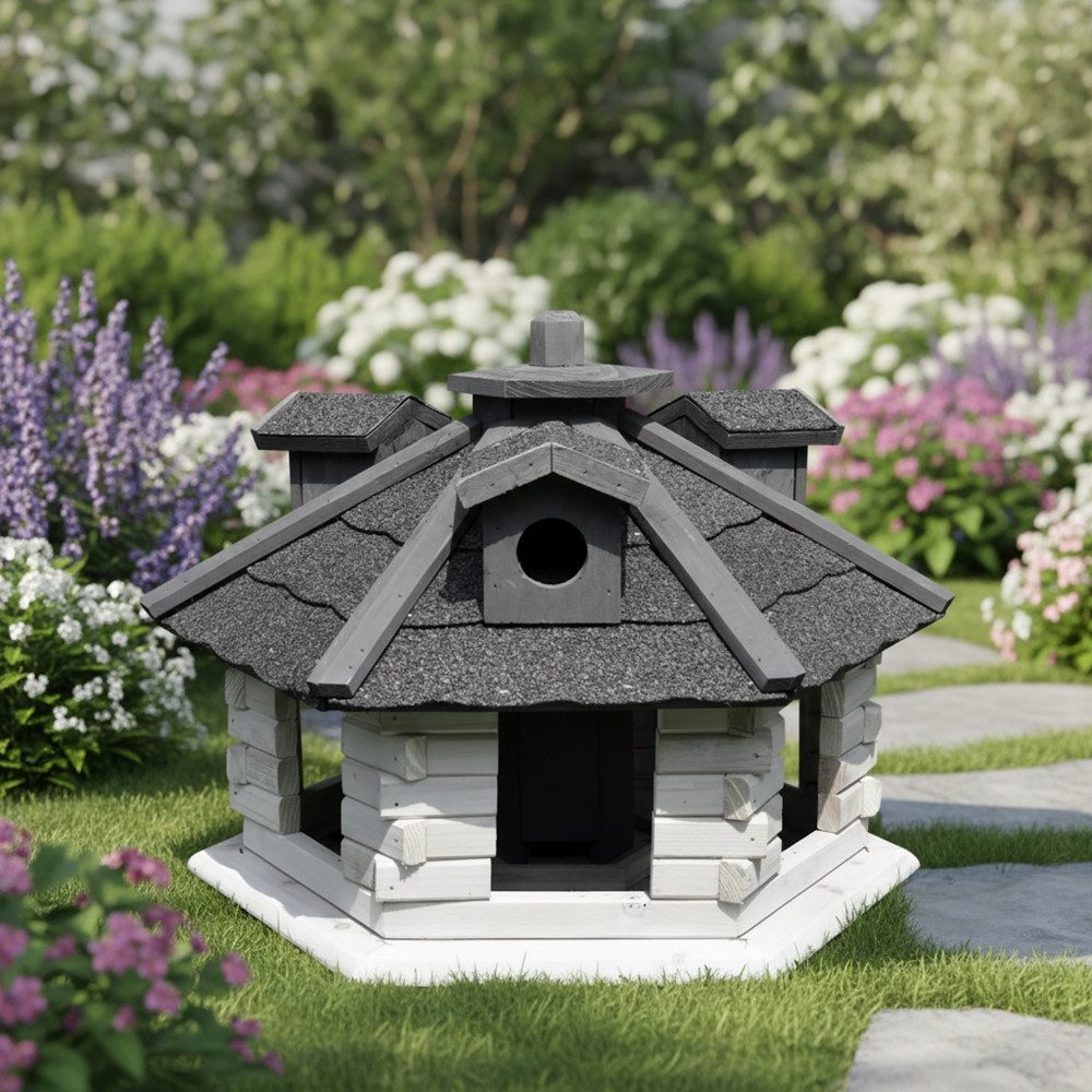 Melko Vogelhaus Vogelfutterhaus Vogelhäuschen Vogelvilla 48 CM Futtersilo F günstig online kaufen