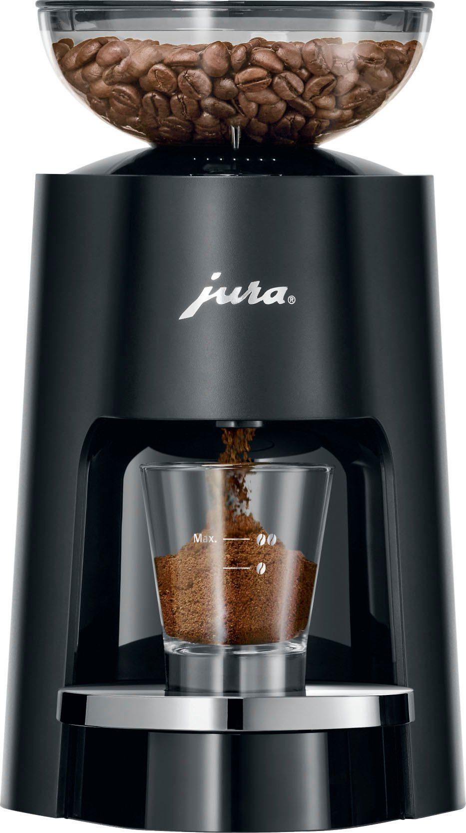 JURA Kaffeemühle 25048 P.A.G., 150 W, Kegelmahlwerk, 105 g Bohnenbehälter schwarz